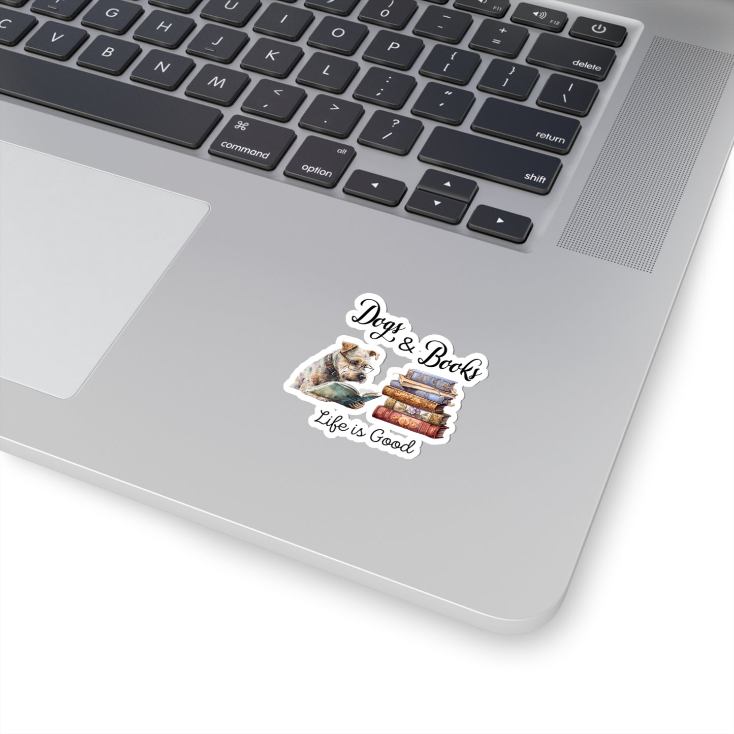 Dogs and Books Kiss-Cut Stickers Terrier Mix