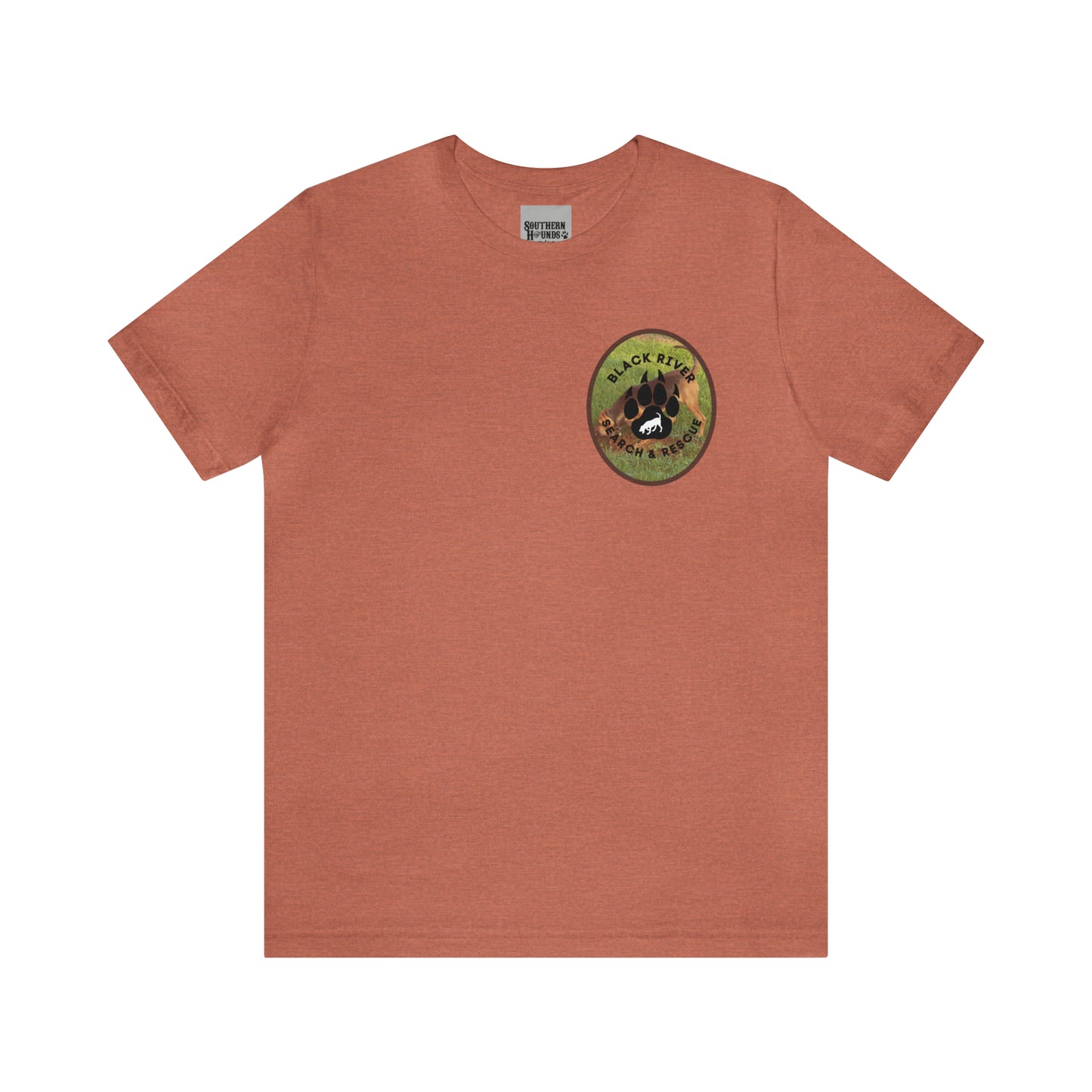 Black River Search & Rescue Logo with Lucy Unisex Jersey Short Sleeve Tee