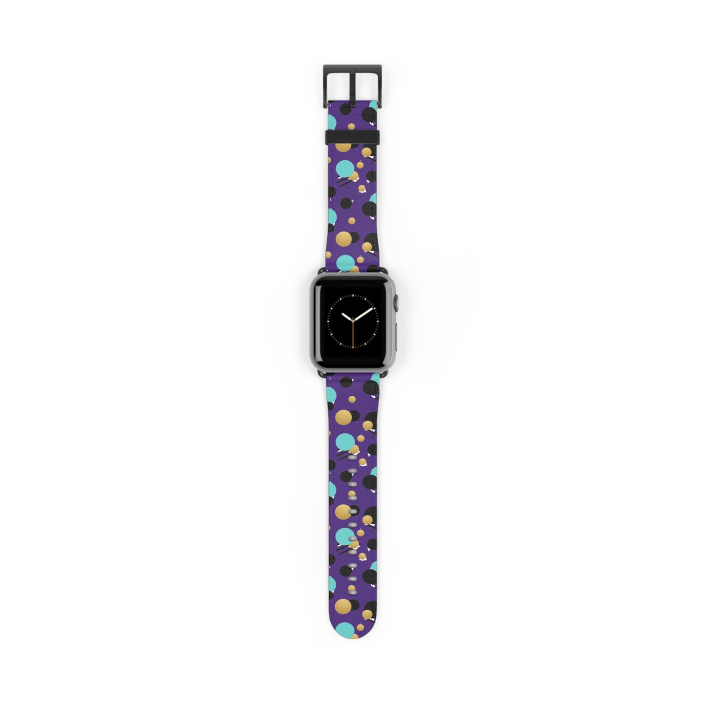 Turquoise Black Gold Polka Dot Purple Apple Watch Band