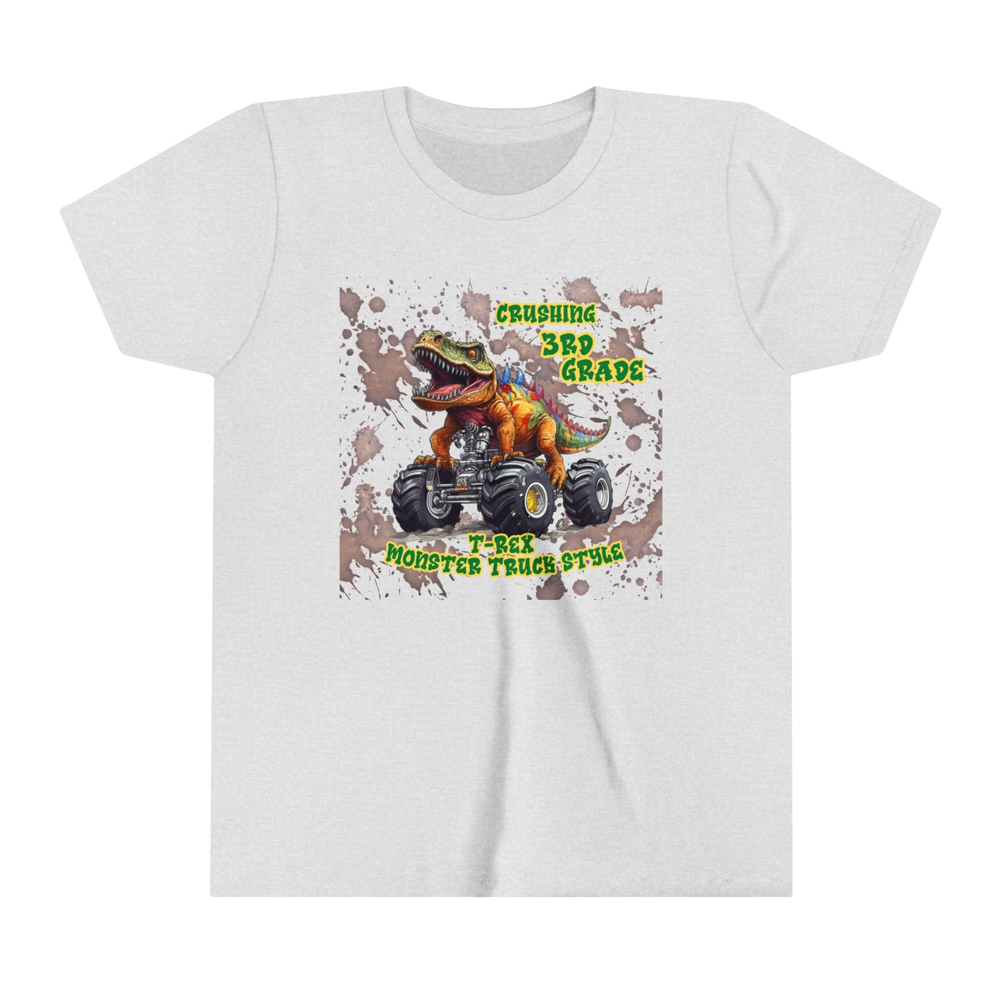 Kids back to school Tee, T-Rex Tee, T-rex T-shirt, Monster Truck Tee, School Tee, 3rd Grade tee