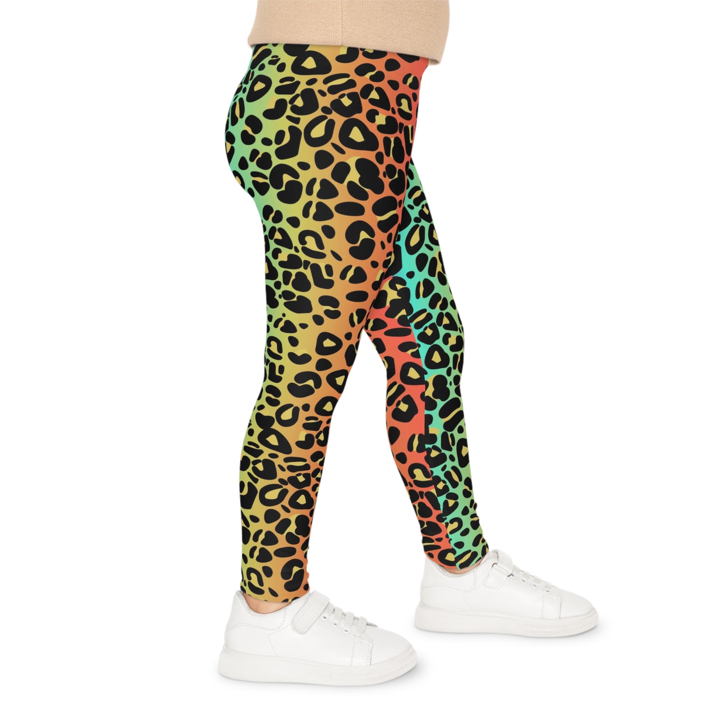 Kids Leggings Rainbow leopard print