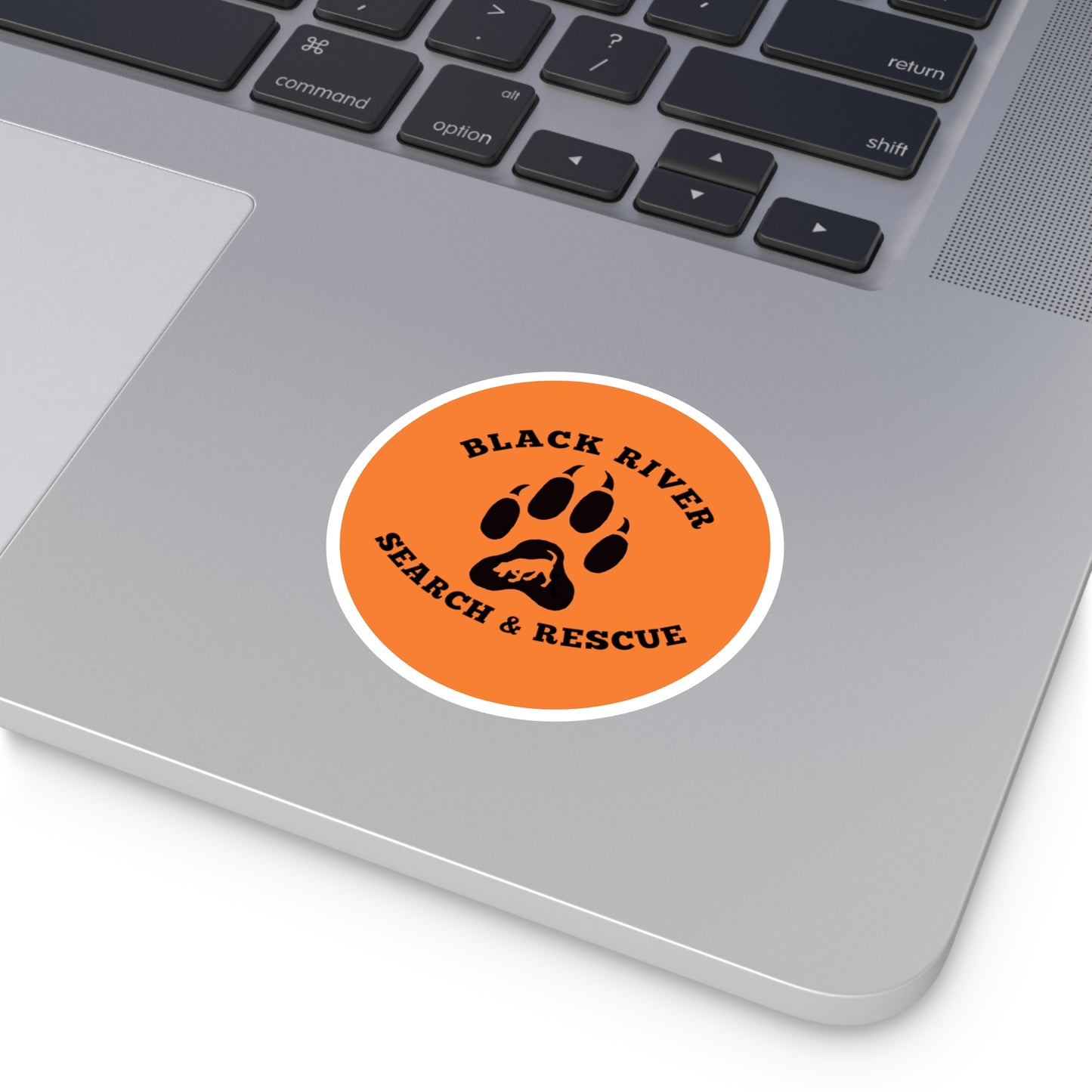 BRSAR Logo Round Stickers, Indoor\Outdoor, Multiple sizes, Orange