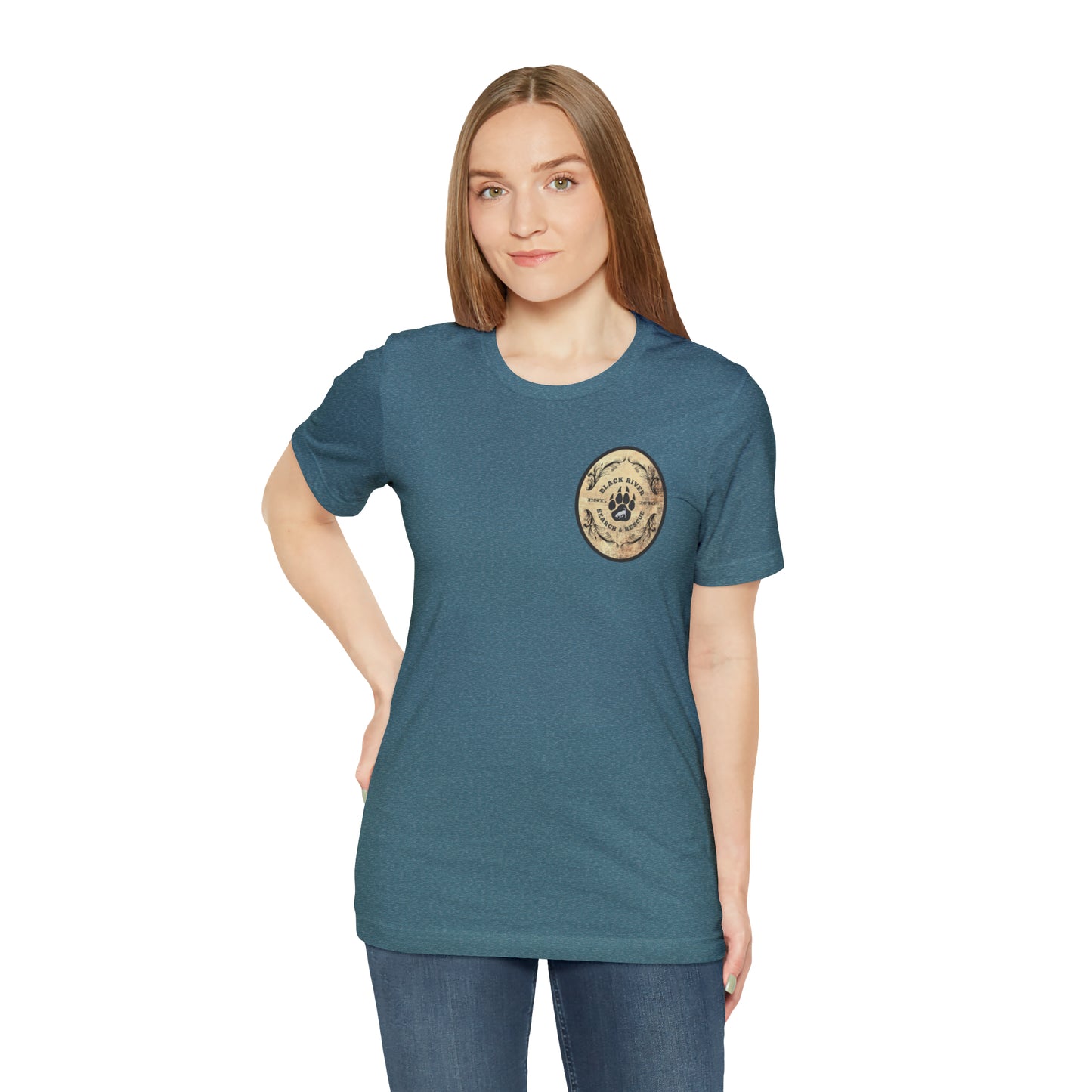 Black River Search & Rescue Logo Unisex Jersey Short Sleeve Tee