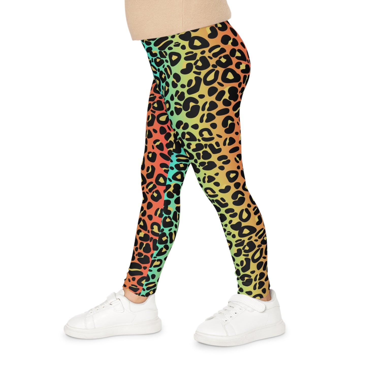 Kids Leggings Rainbow leopard print