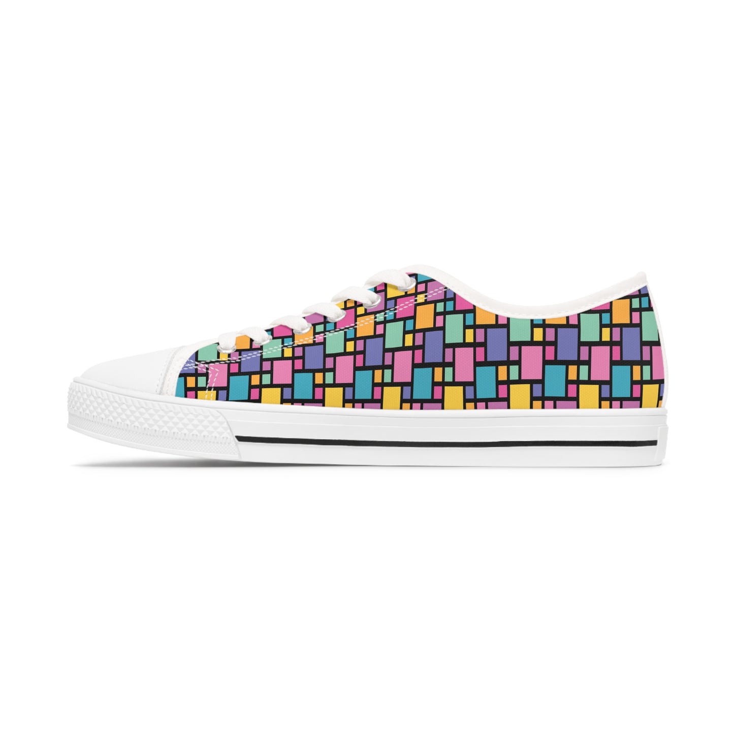 Retro Multicolor checked Women's Low Top Sneakers