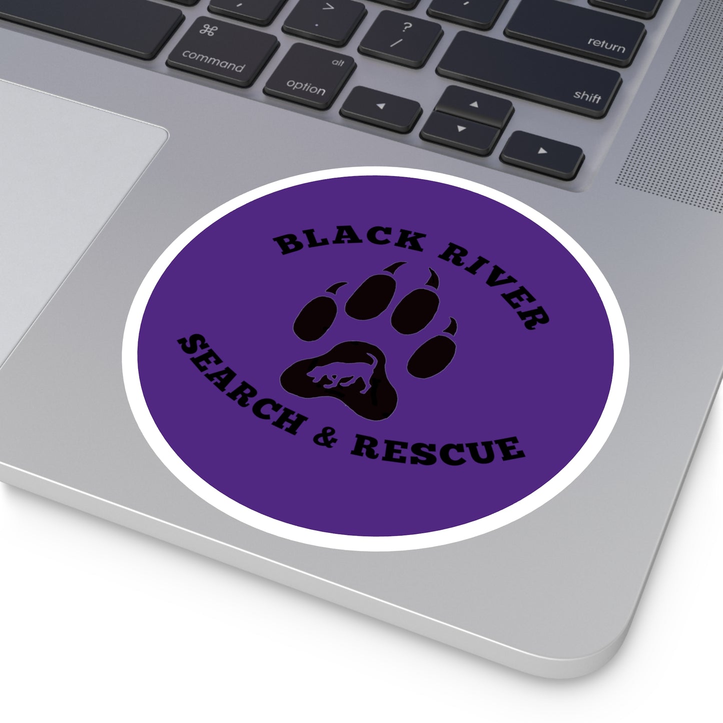 BRSAR Logo Round Stickers, Indoor\Outdoor, Multiple sizes, Purple