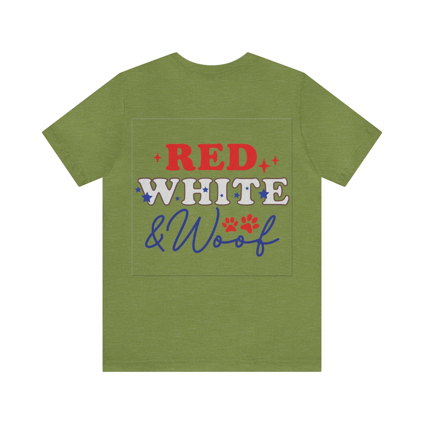 4th of July Pawprint Unisex Jersey Short Sleeve Tee Patriotic American Flag