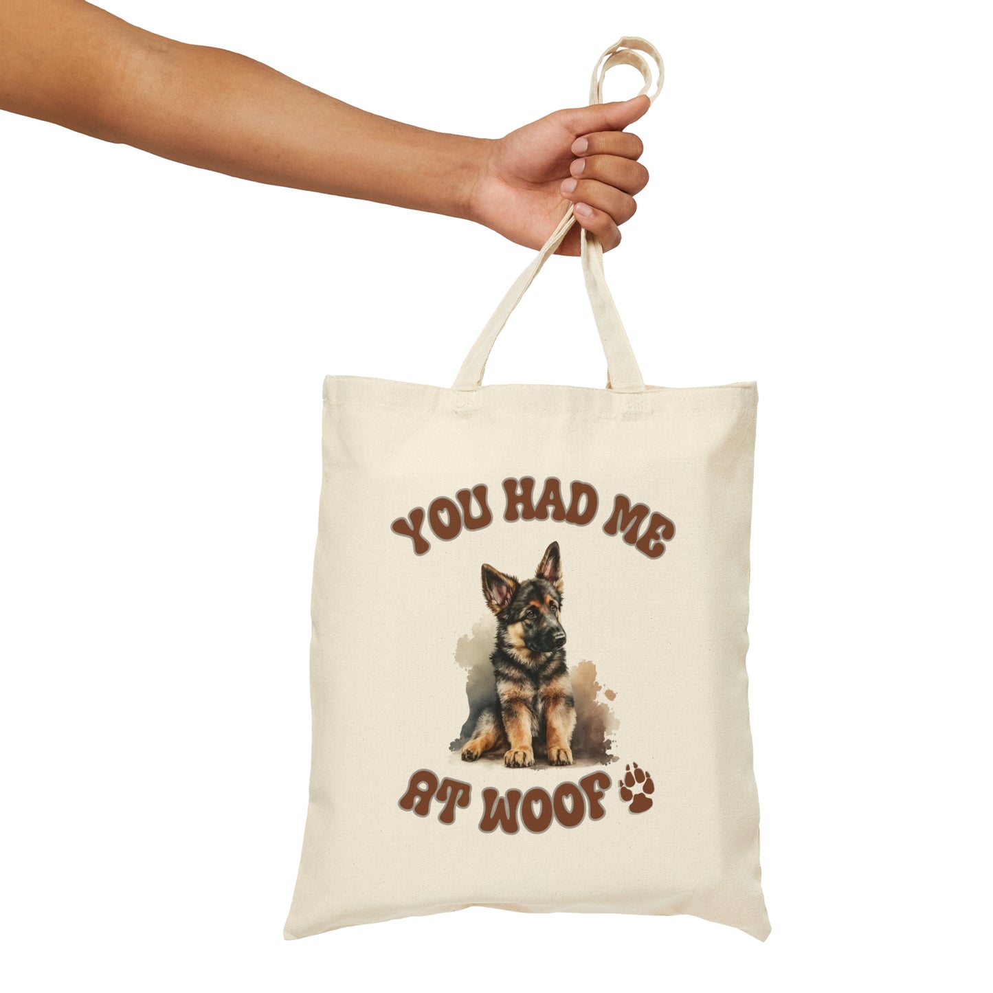 German Shepard Cotton Canvas Tote Bag