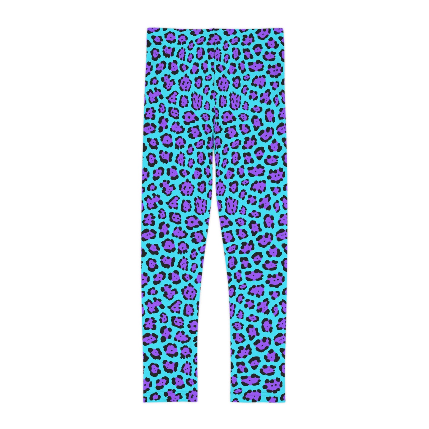 Kids Leggings Leopard print blue purple small print