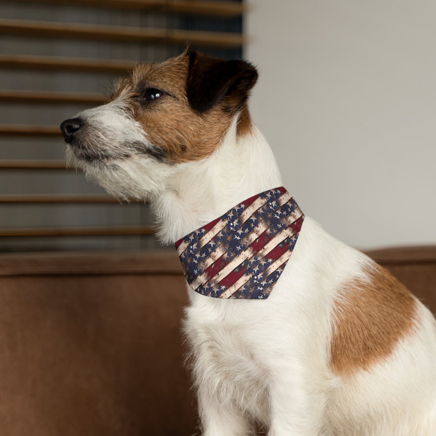 Distressed Flag 4th of July Patriotic Pet Bandana Collar