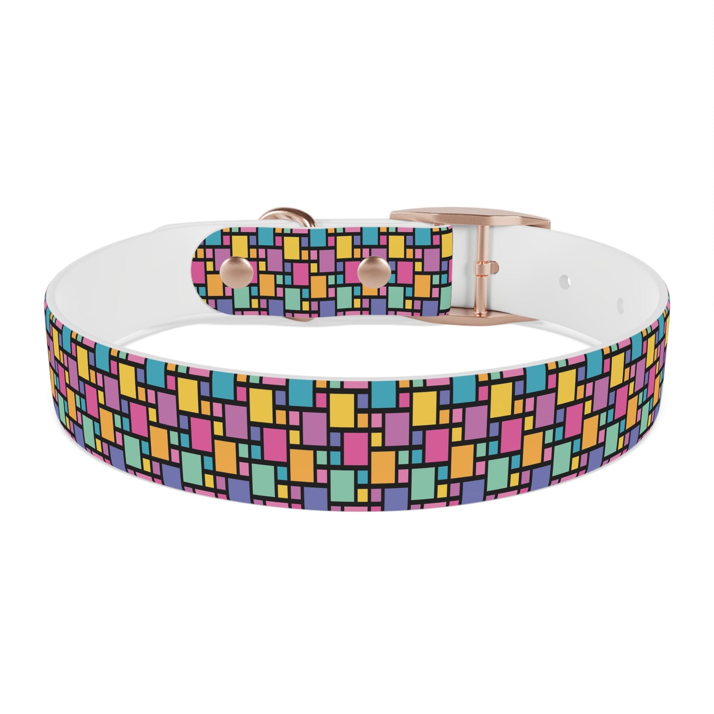 Retro Multicolor Plaid Dog Collar