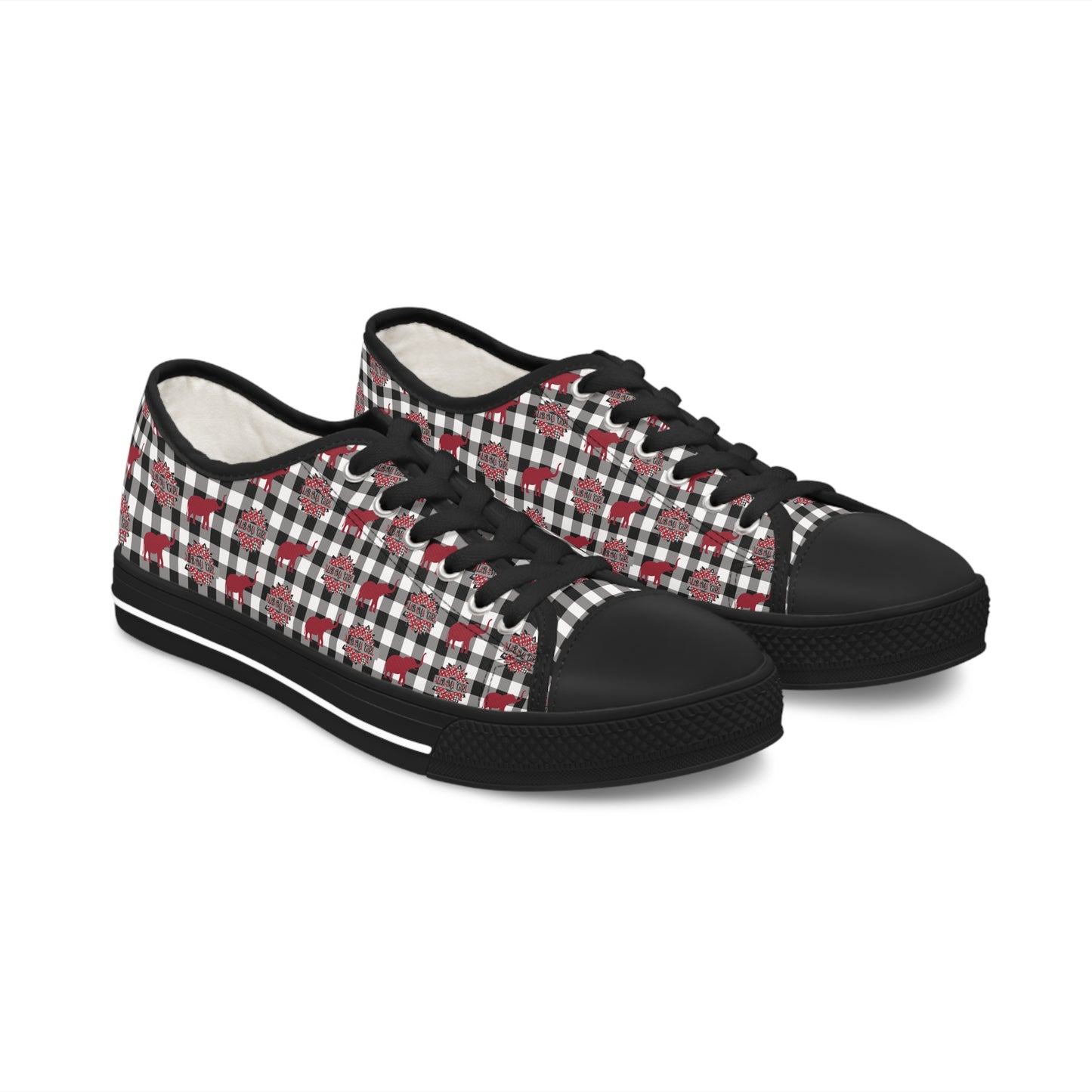 Alabama Girl Print sneaker Black Gingham