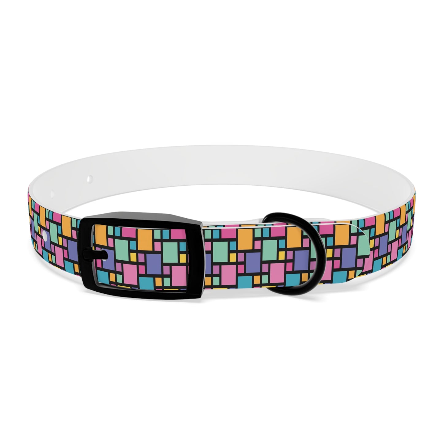 Retro Multicolor Plaid Dog Collar