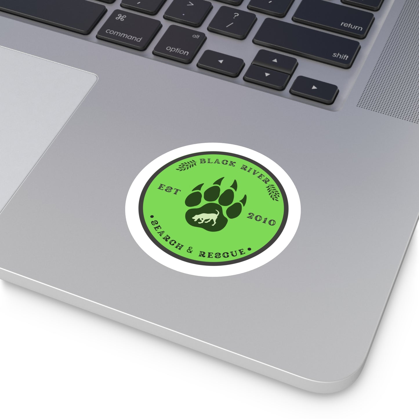 BRSAR Logo Round Stickers, Indoor\Outdoor, Multiple sizes, Green