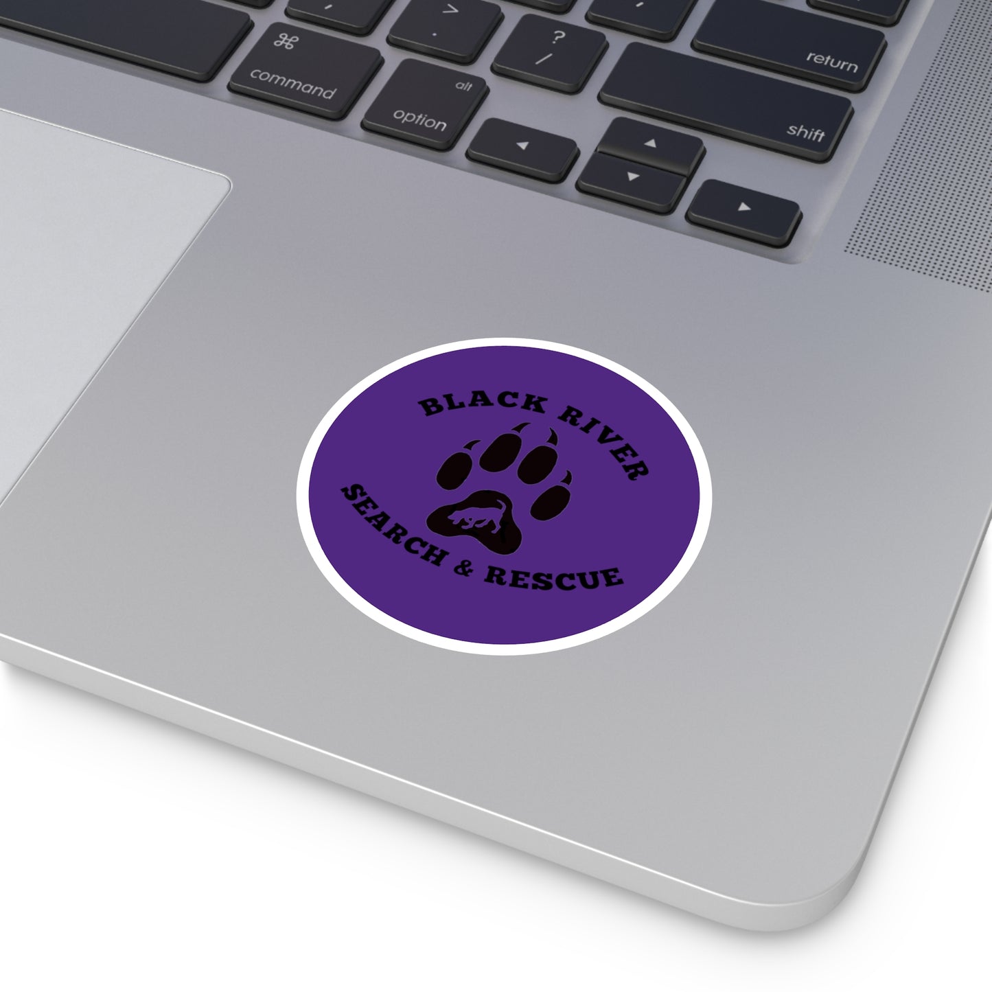 BRSAR Logo Round Stickers, Indoor\Outdoor, Multiple sizes, Purple