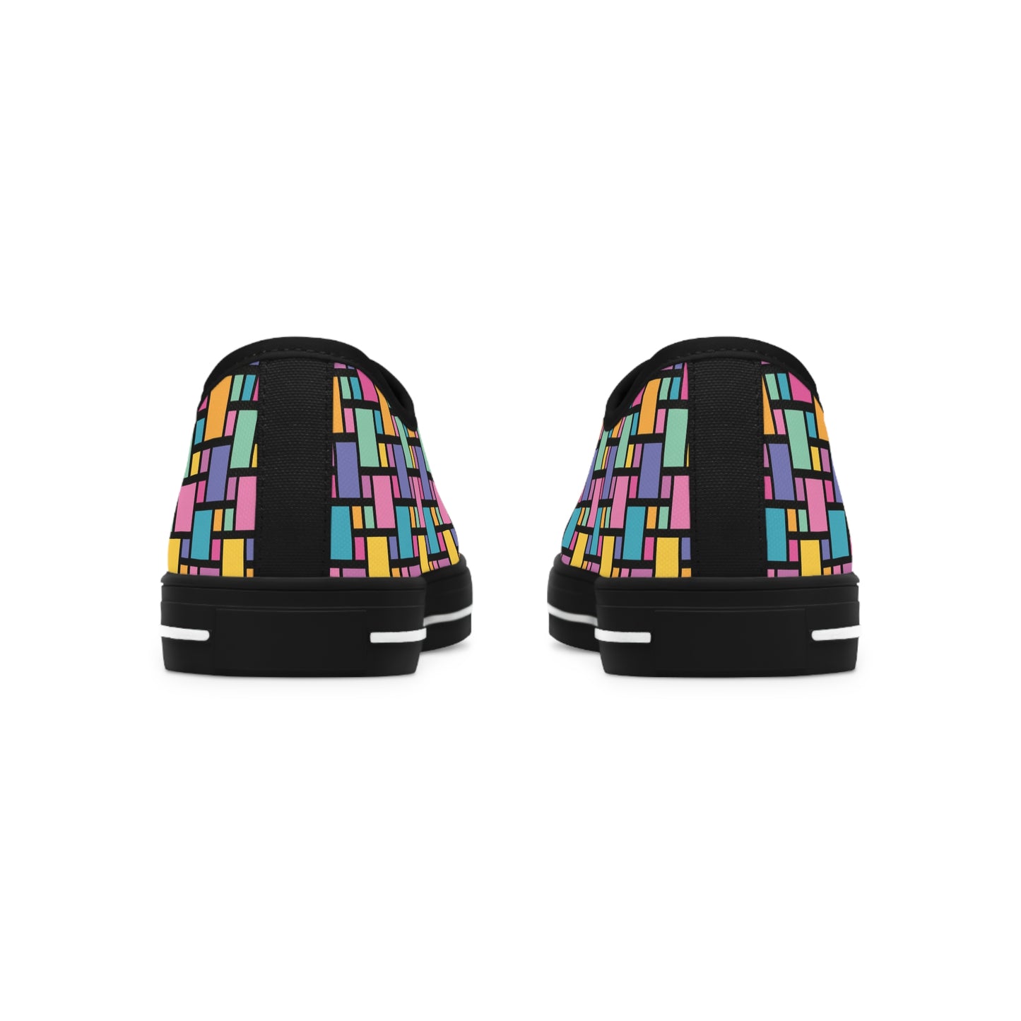 Retro Multicolor checked Women's Low Top Sneakers