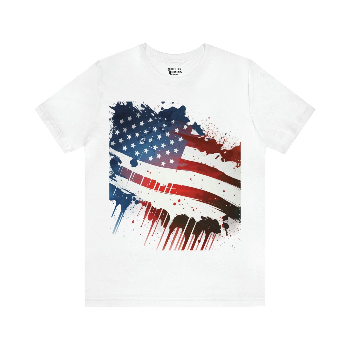 American Flag Unisex Jersey Short Sleeve Tee Patriotic July 4th