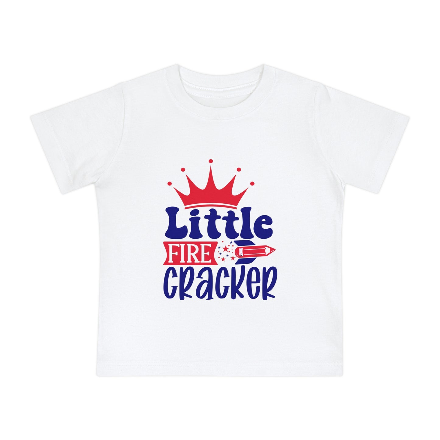 Little firecracker 4th of July Baby Short Sleeve T-Shirt Patriotic