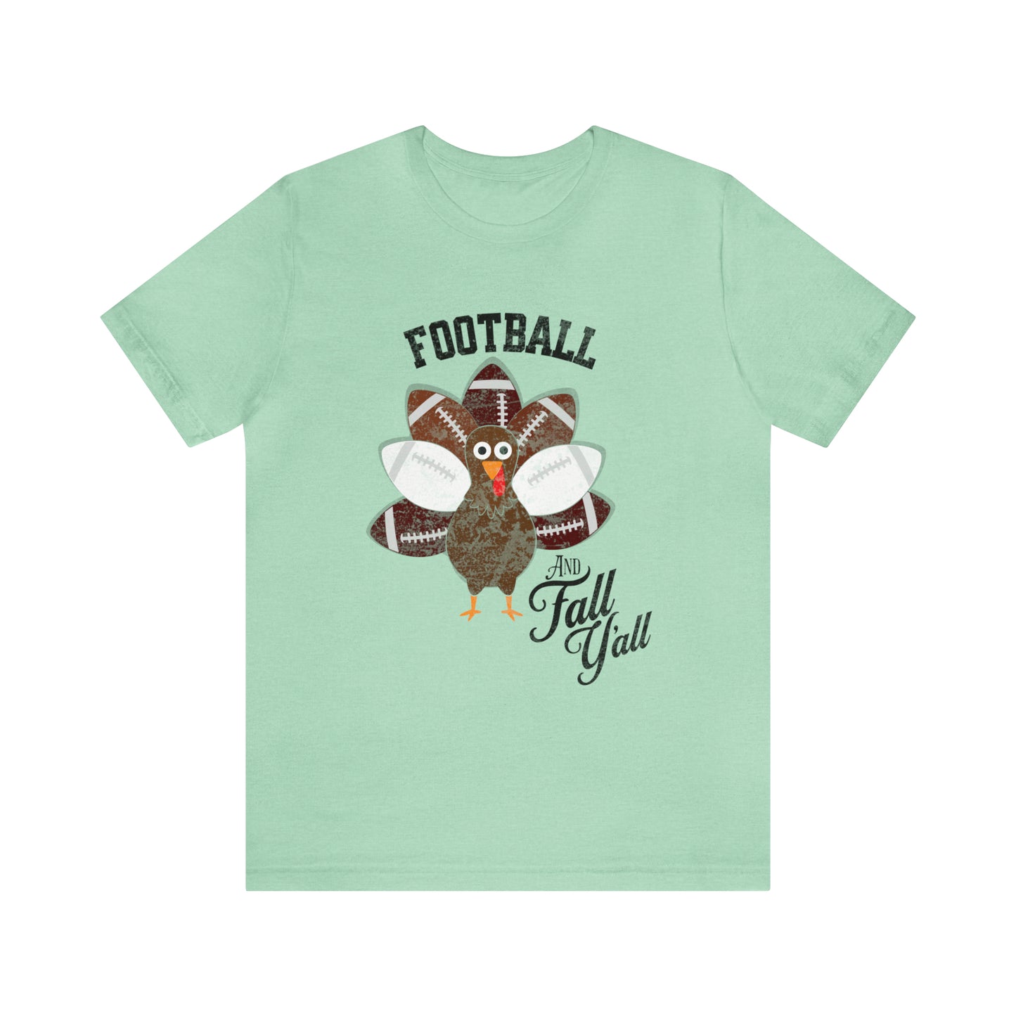 Vintage Dark Red and White Football and Fall Short Sleeve Tee, Football and turkey shirt, Texas A&M