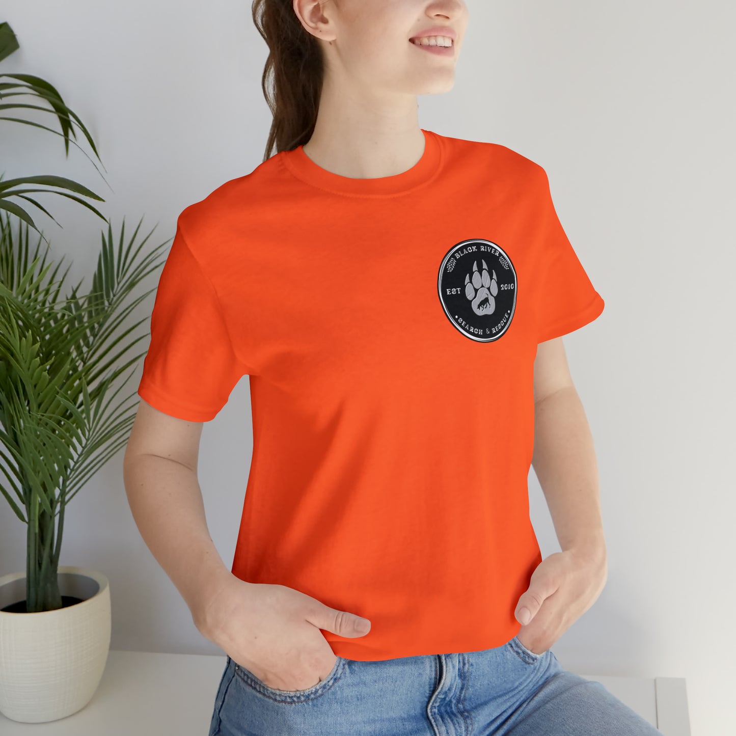 Black River Search & Rescue Logo Black Unisex Jersey Short Sleeve Tee