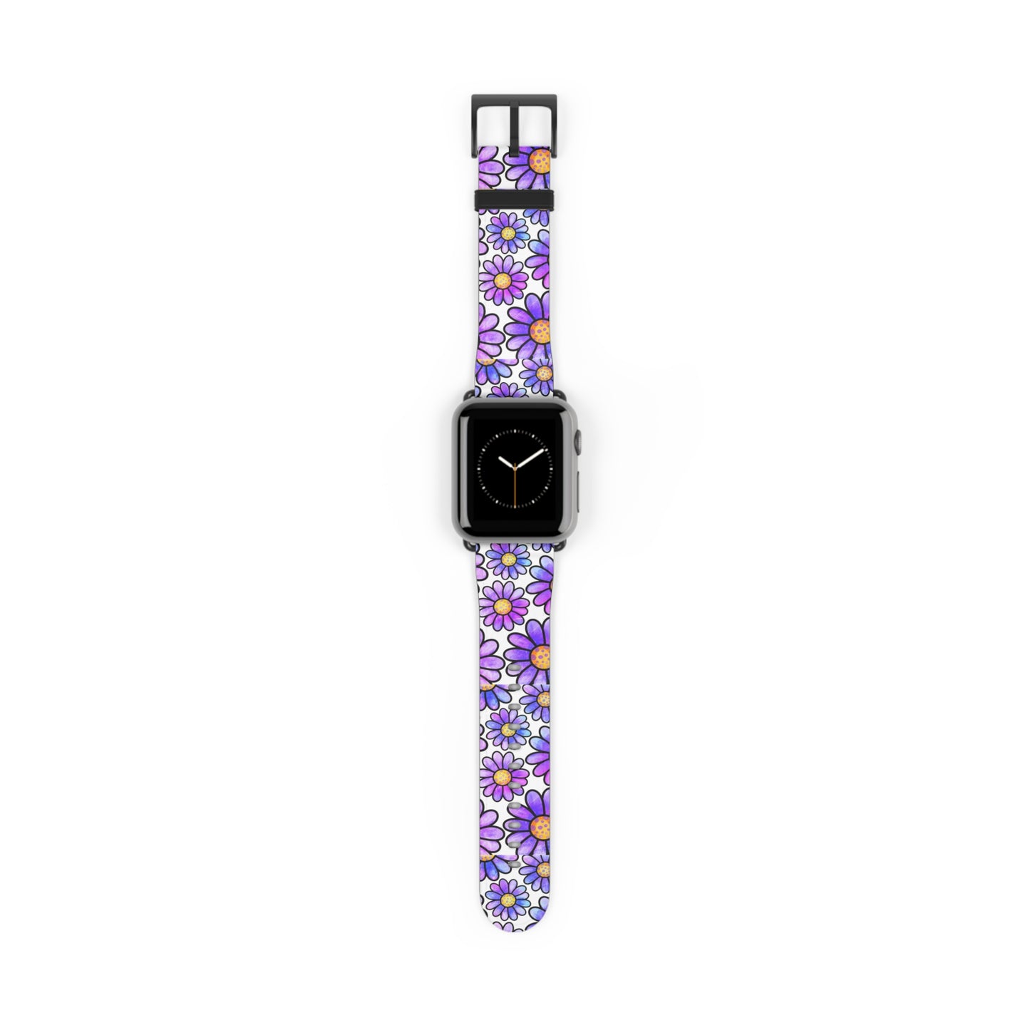 Retro Purple Flower Apple Watch Band
