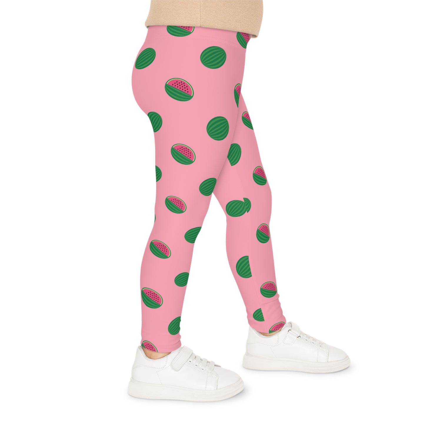 Girls colorful pink and watermelon leggings