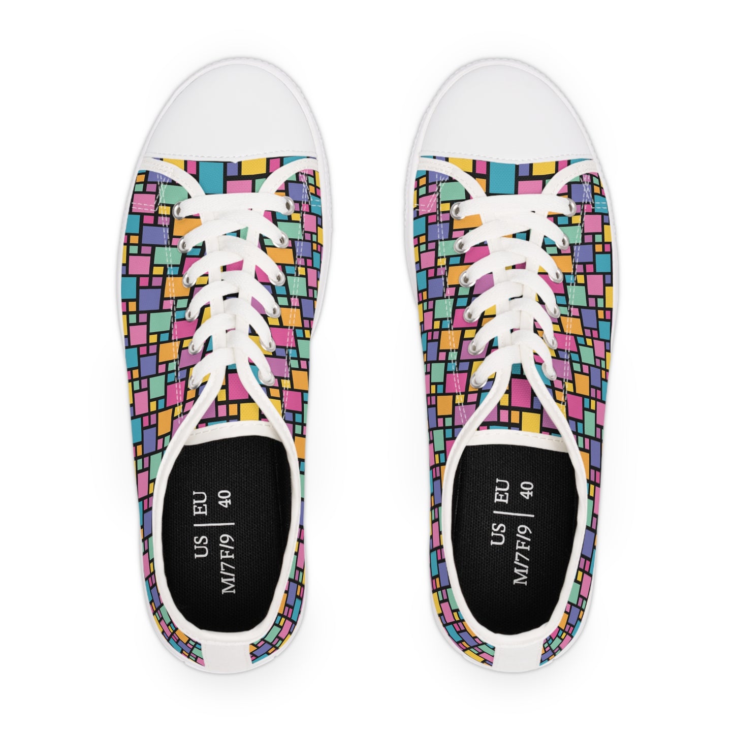 Retro Multicolor checked Women's Low Top Sneakers