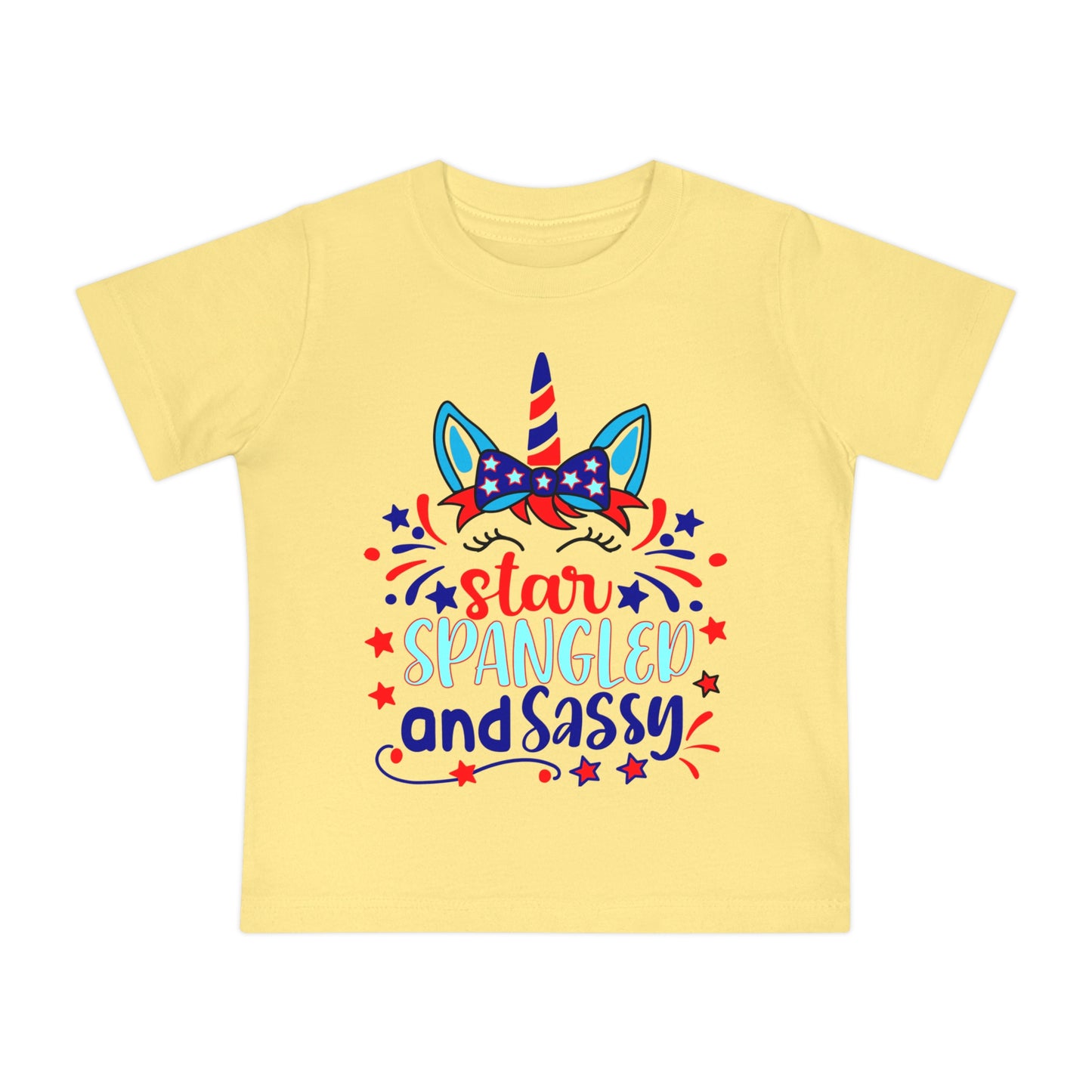 Star Spangled and Sassy 4th of July Baby Short Sleeve T-Shirt Patriotic