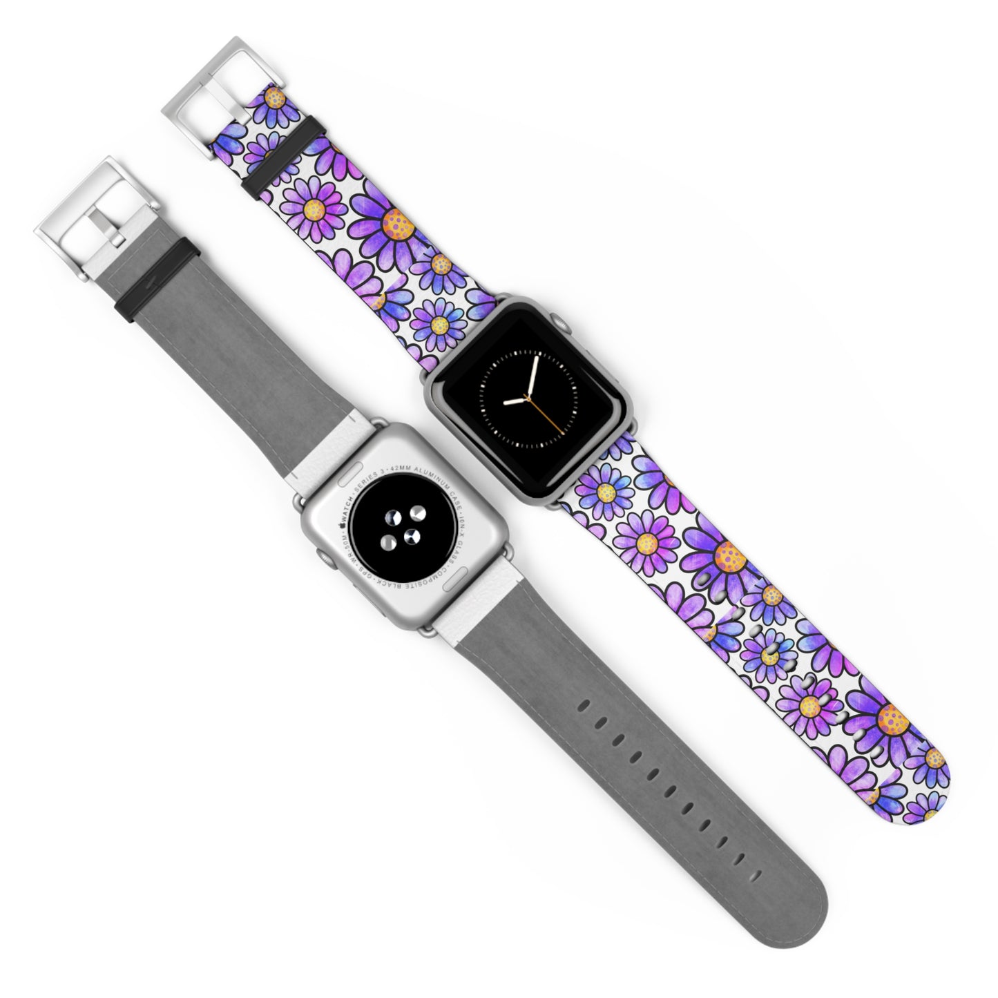 Retro Purple Flower Apple Watch Band