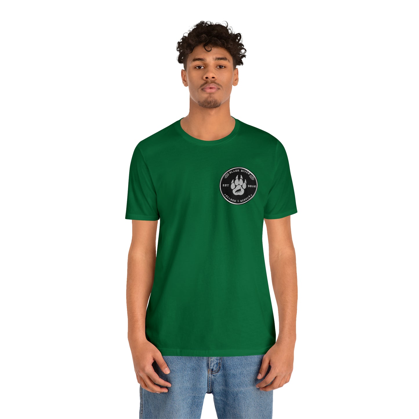 Black River Search & Rescue Logo Black Unisex Jersey Short Sleeve Tee