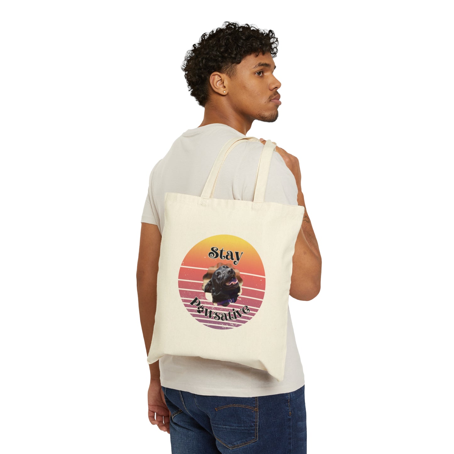 Black Labrador Cotton Canvas Tote Bag Black Lab
