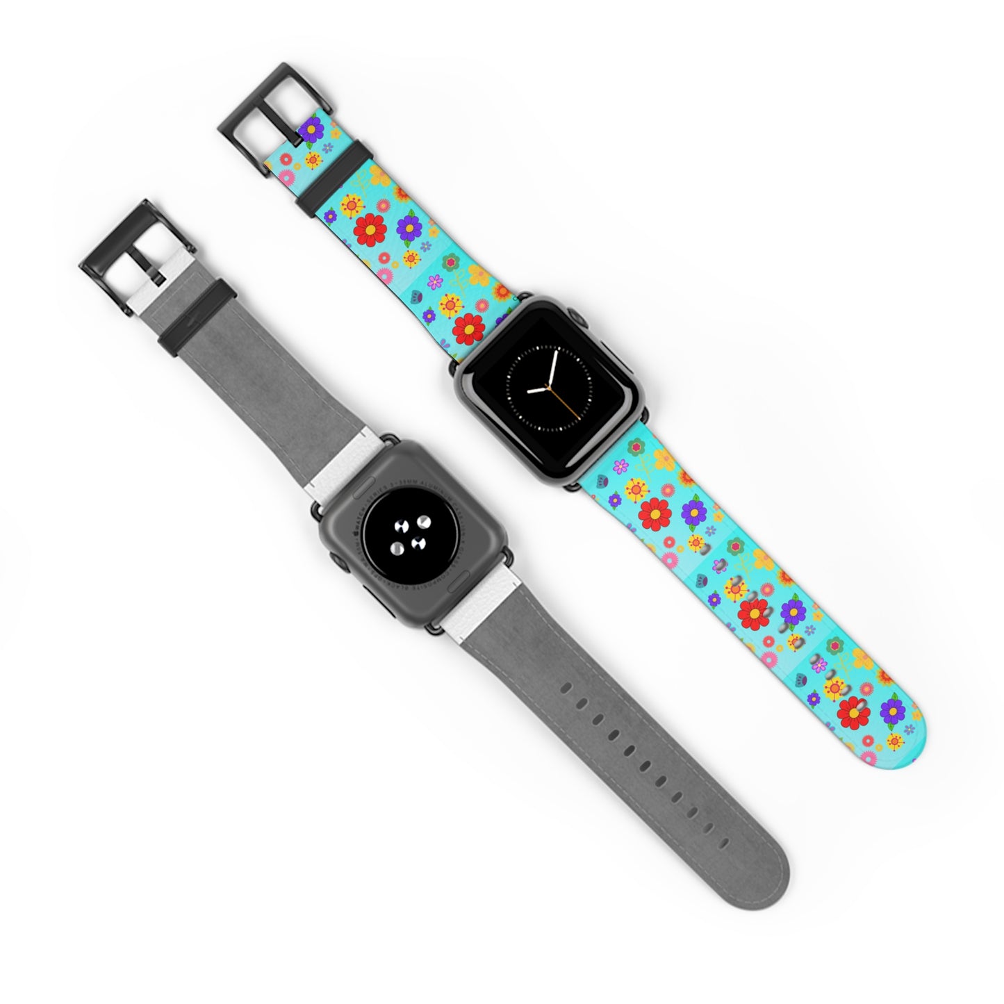 Retro Floral Turquoise Apple Watch Band