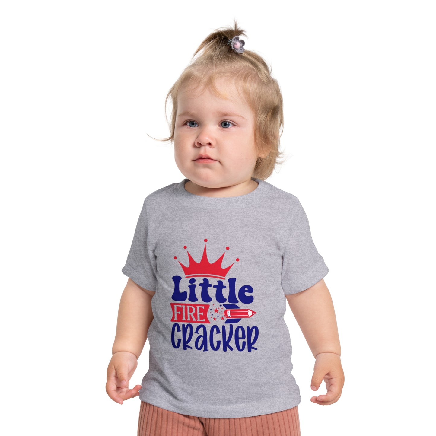 Little firecracker 4th of July Baby Short Sleeve T-Shirt Patriotic