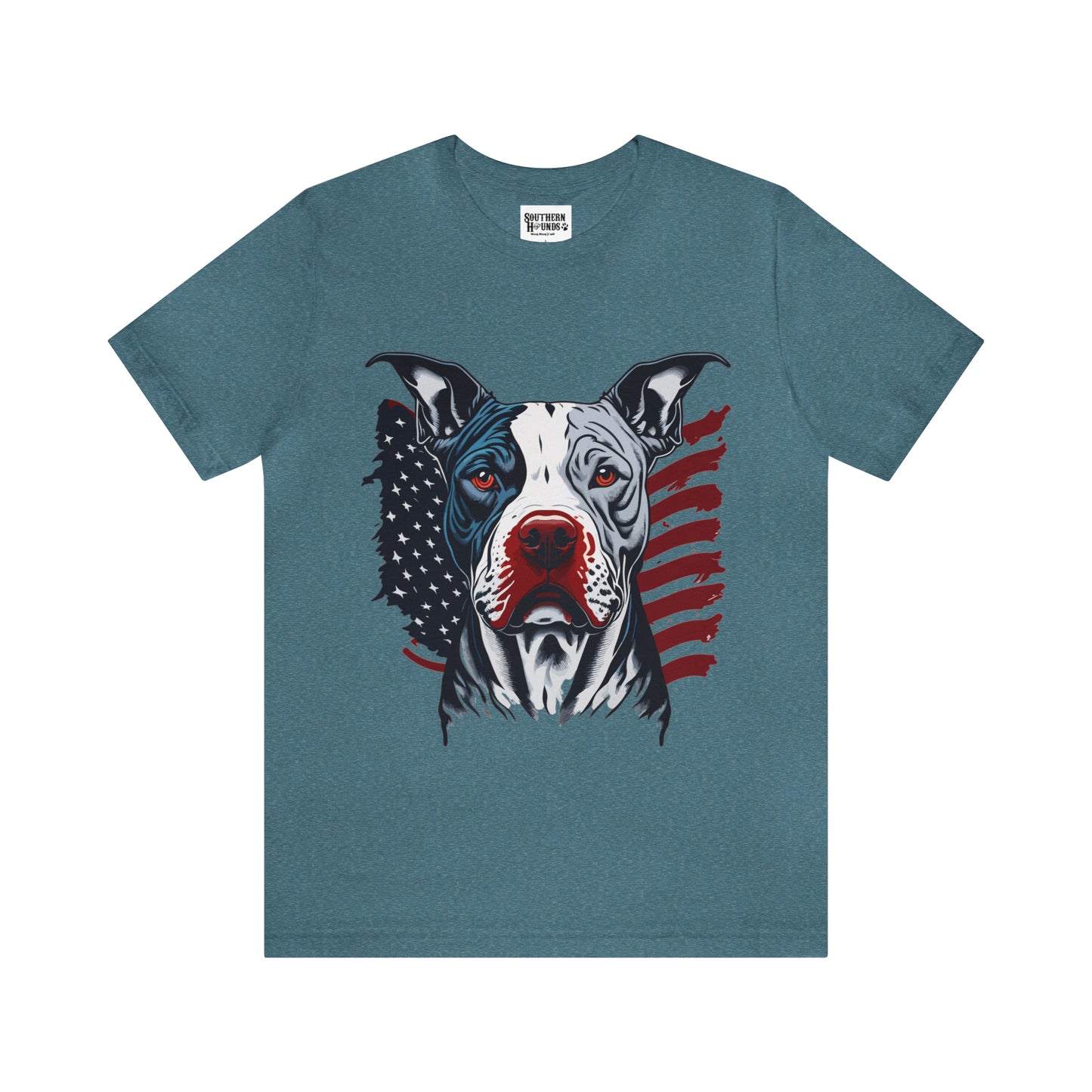 Pit bull 4th of July Unisex Jersey Short Sleeve Tee Patriotic