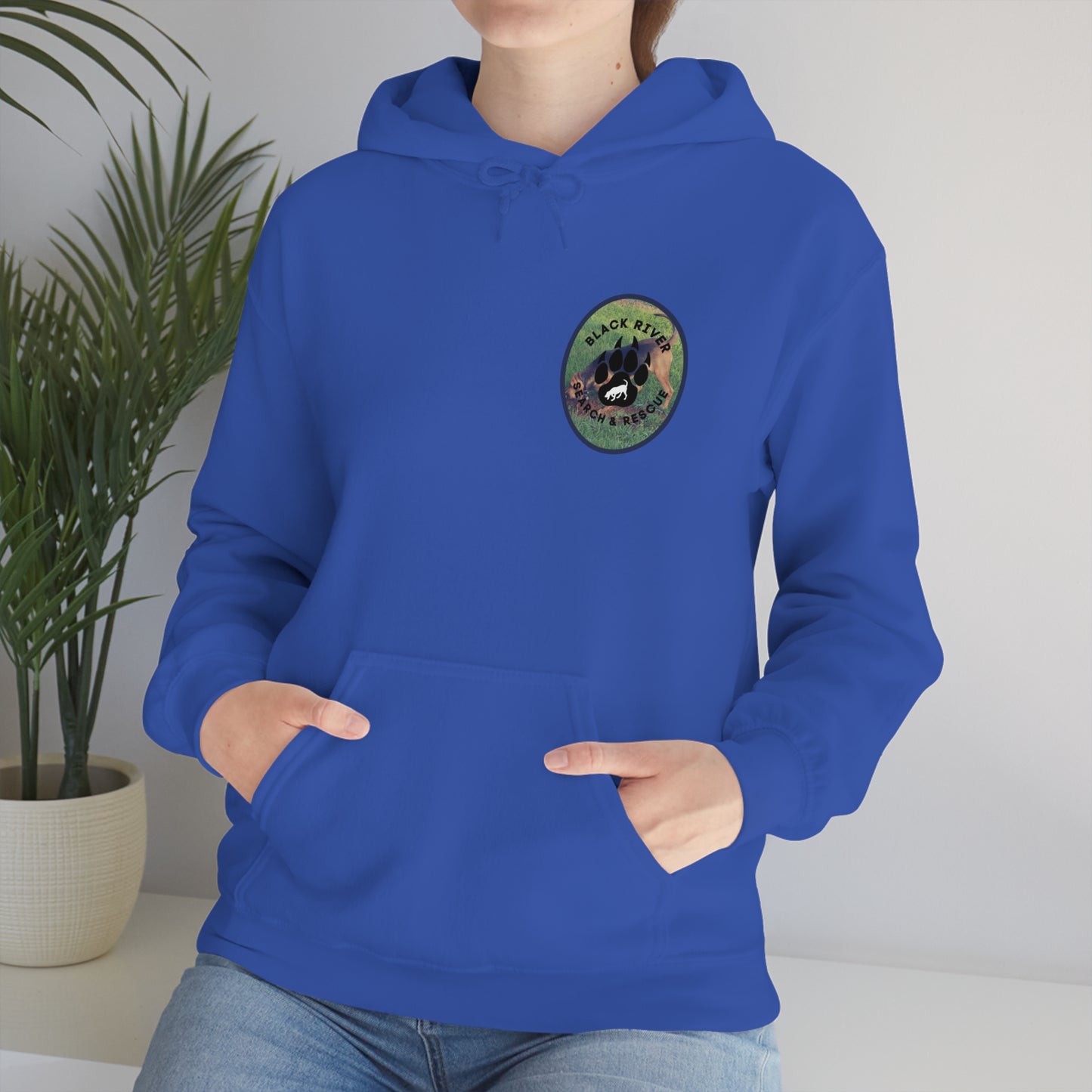 Black River Search & Rescue Logo with Lucy Unisex Heavy Blend™ Hooded Sweatshirt