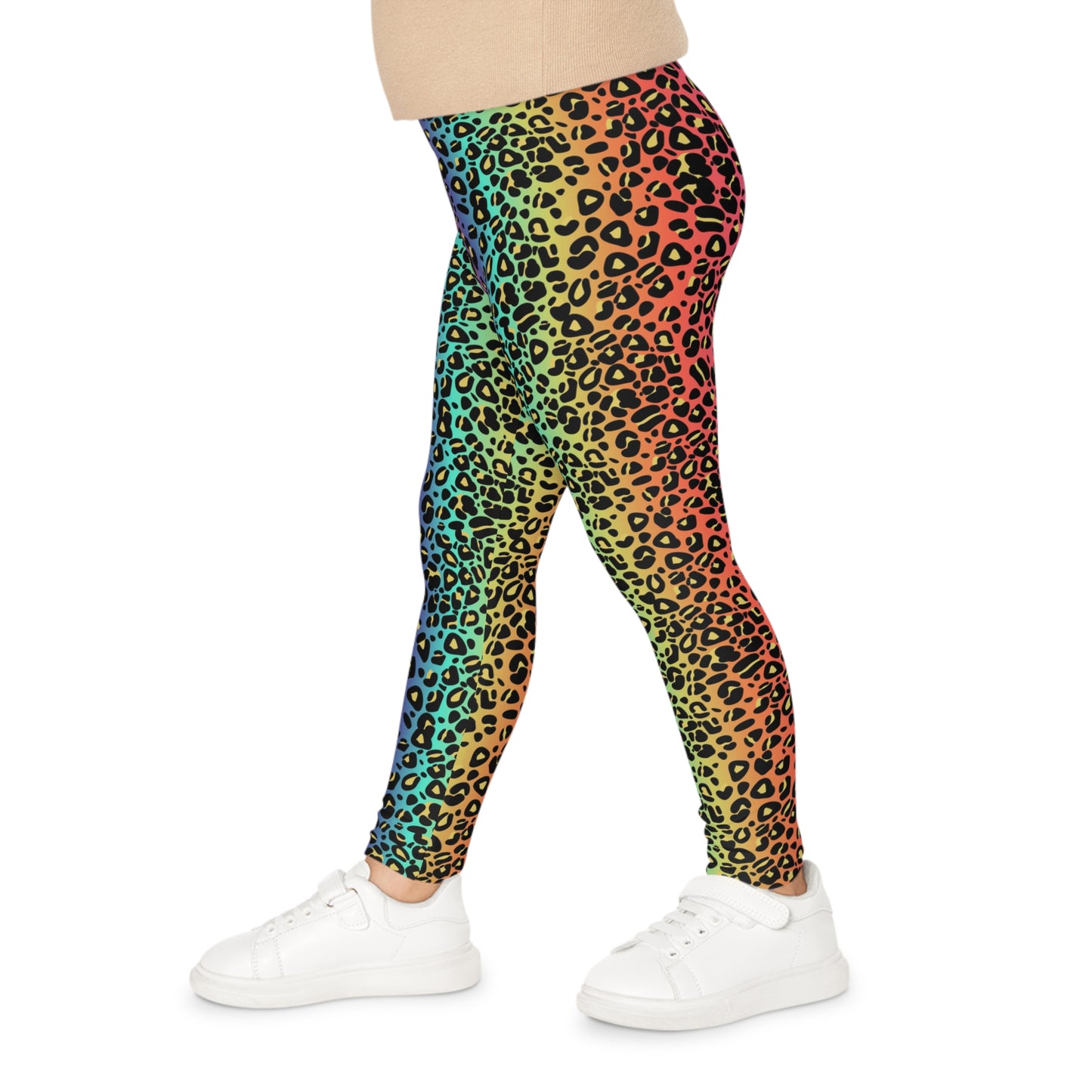 Kids Leggings Rainbow leopard print multicolor