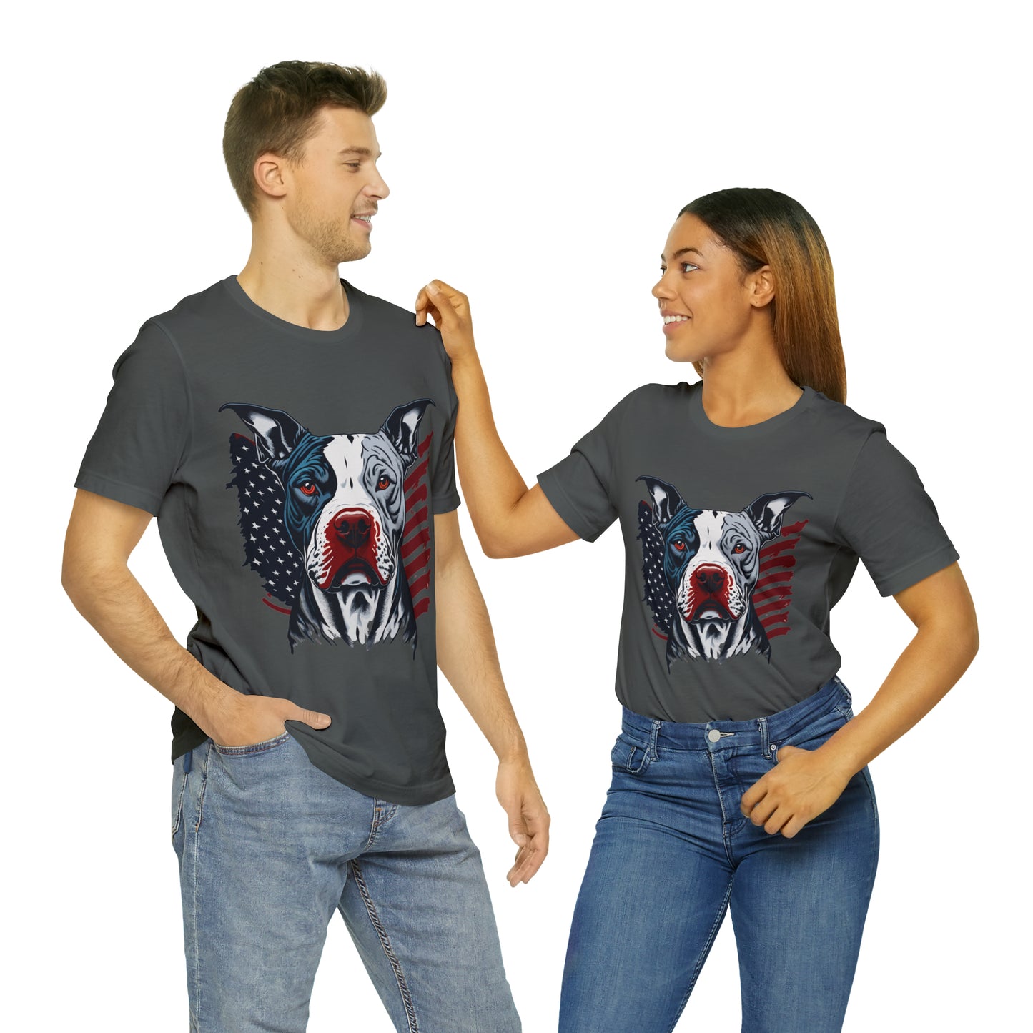 Pit bull 4th of July Unisex Jersey Short Sleeve Tee Patriotic