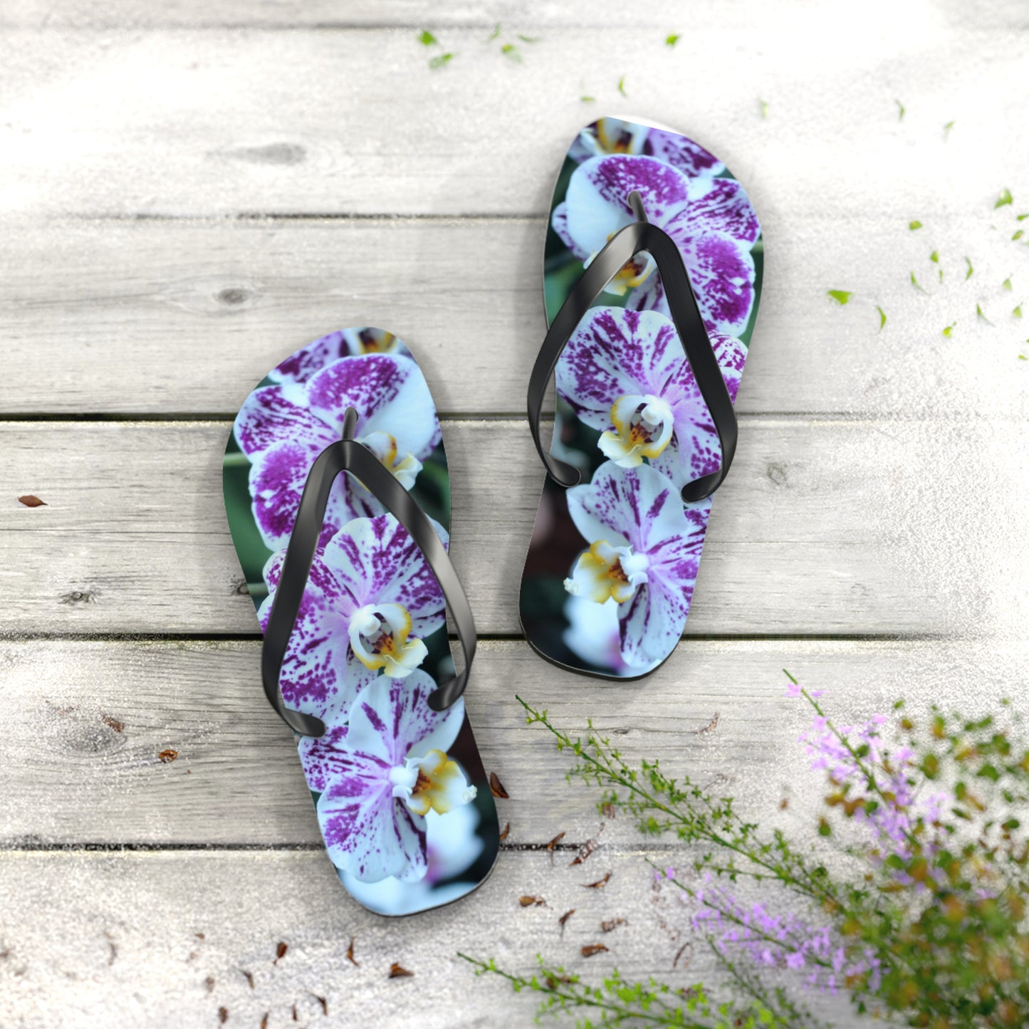 Flip Flops, Orchids, Purple, Flowers