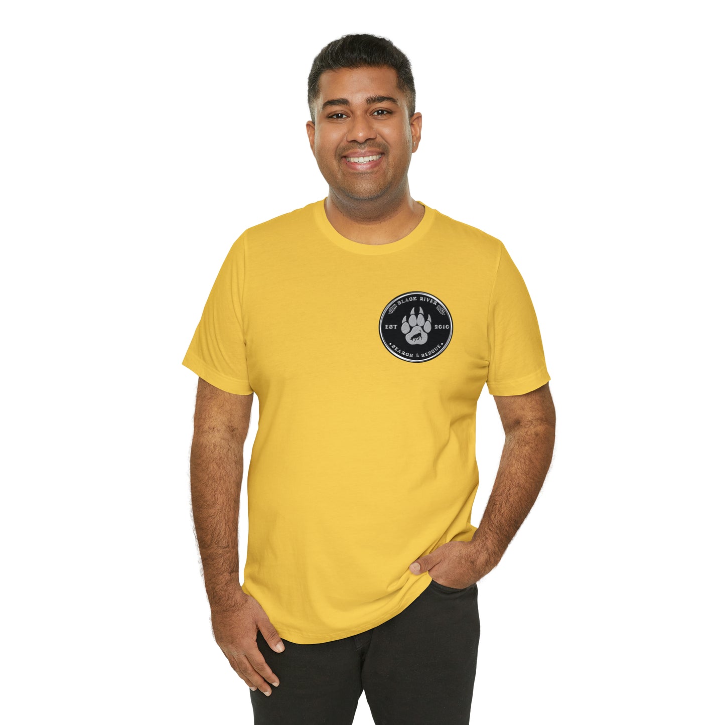 Black River Search & Rescue Logo Black Unisex Jersey Short Sleeve Tee