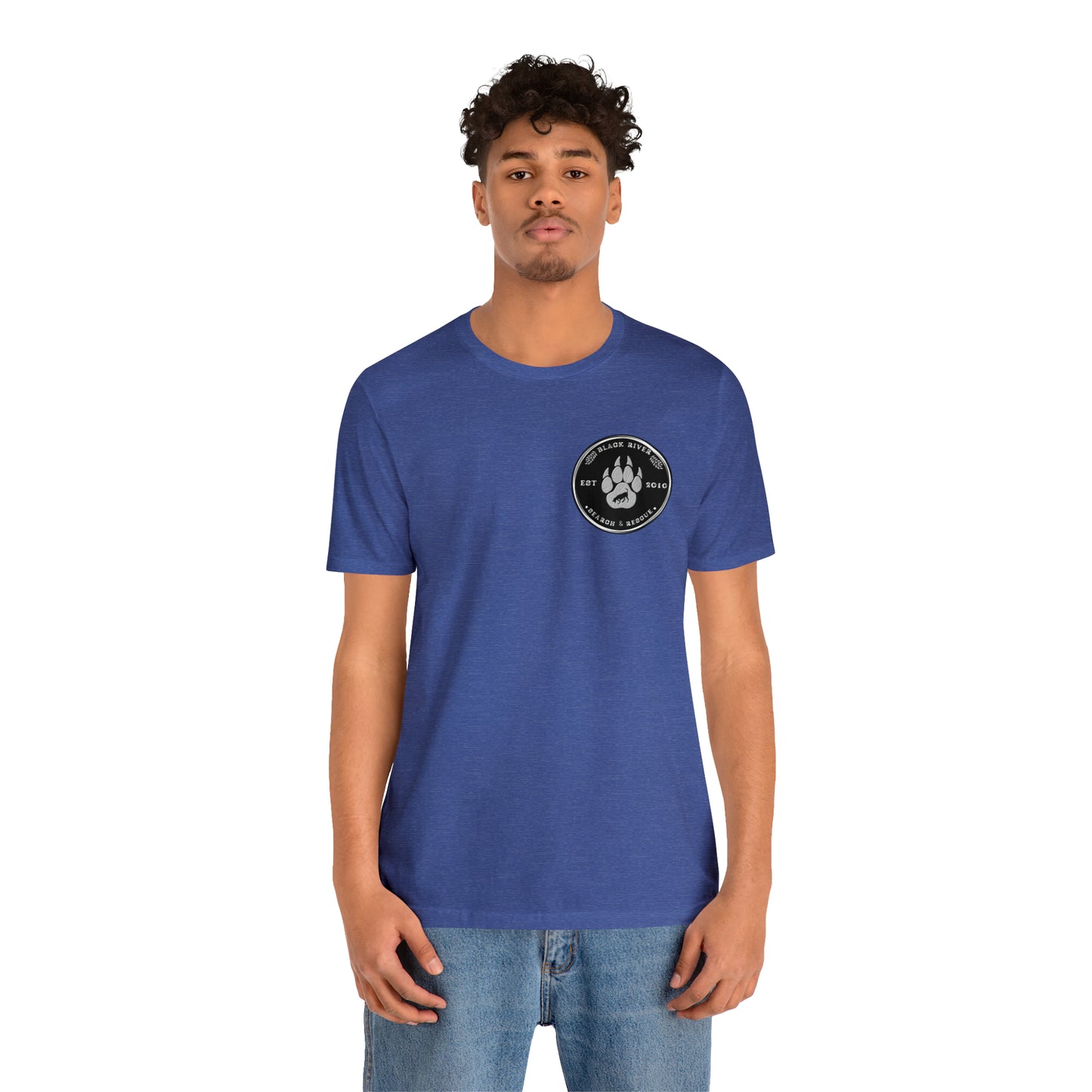 Black River Search & Rescue Logo Black Unisex Jersey Short Sleeve Tee