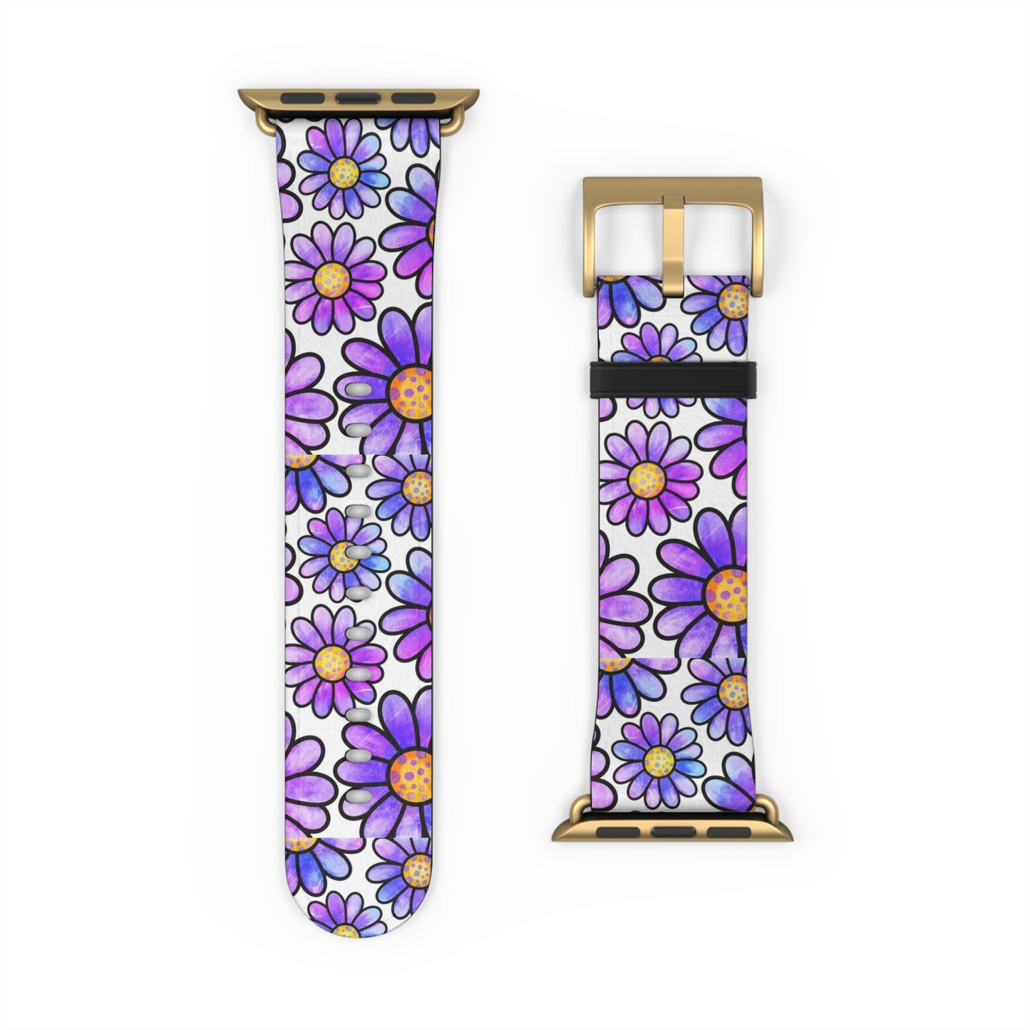 Retro Purple Flower Apple Watch Band