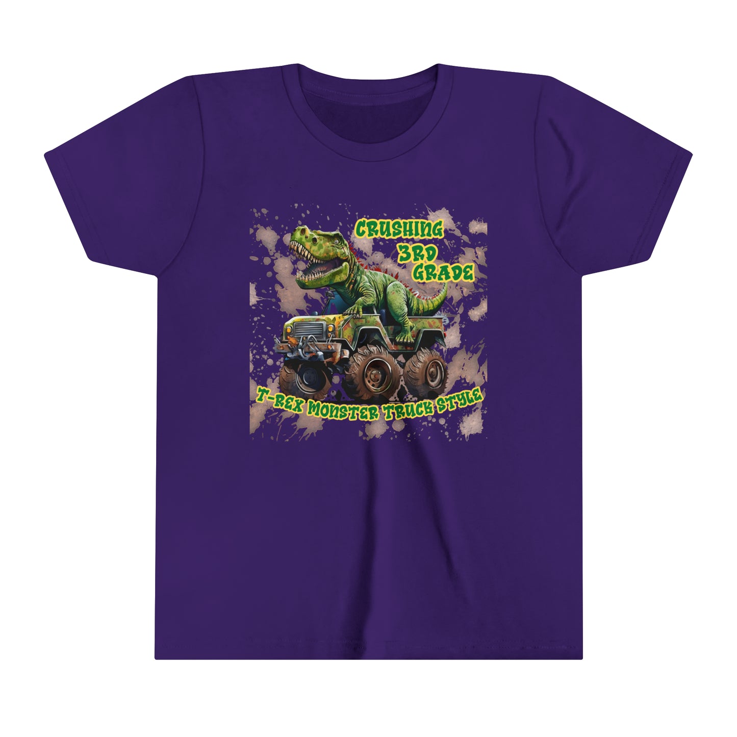 Kids back to school Tee, T-Rex Tee, T-rex T-shirt, Monster Truck Tee, School Tee, 3rd Grade tee