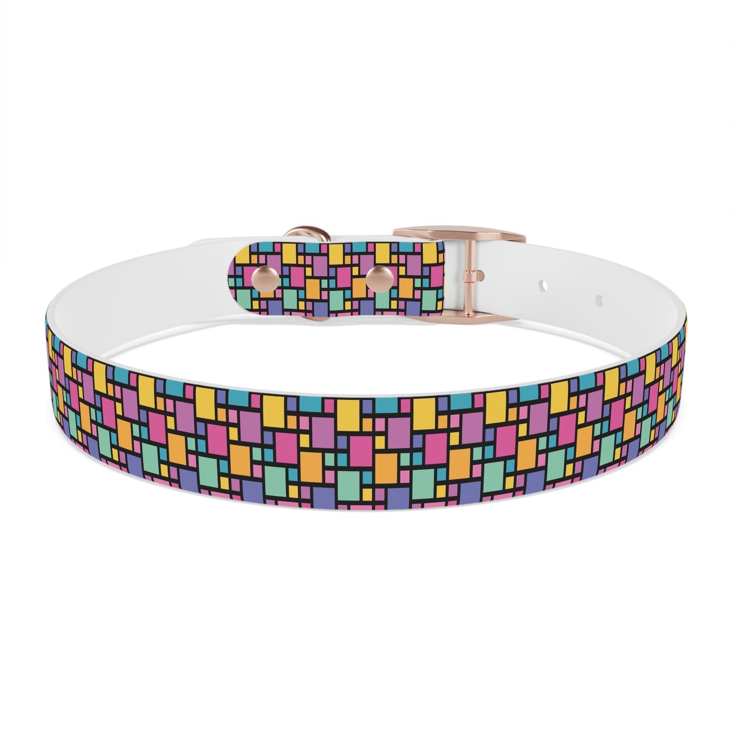 Retro Multicolor Plaid Dog Collar