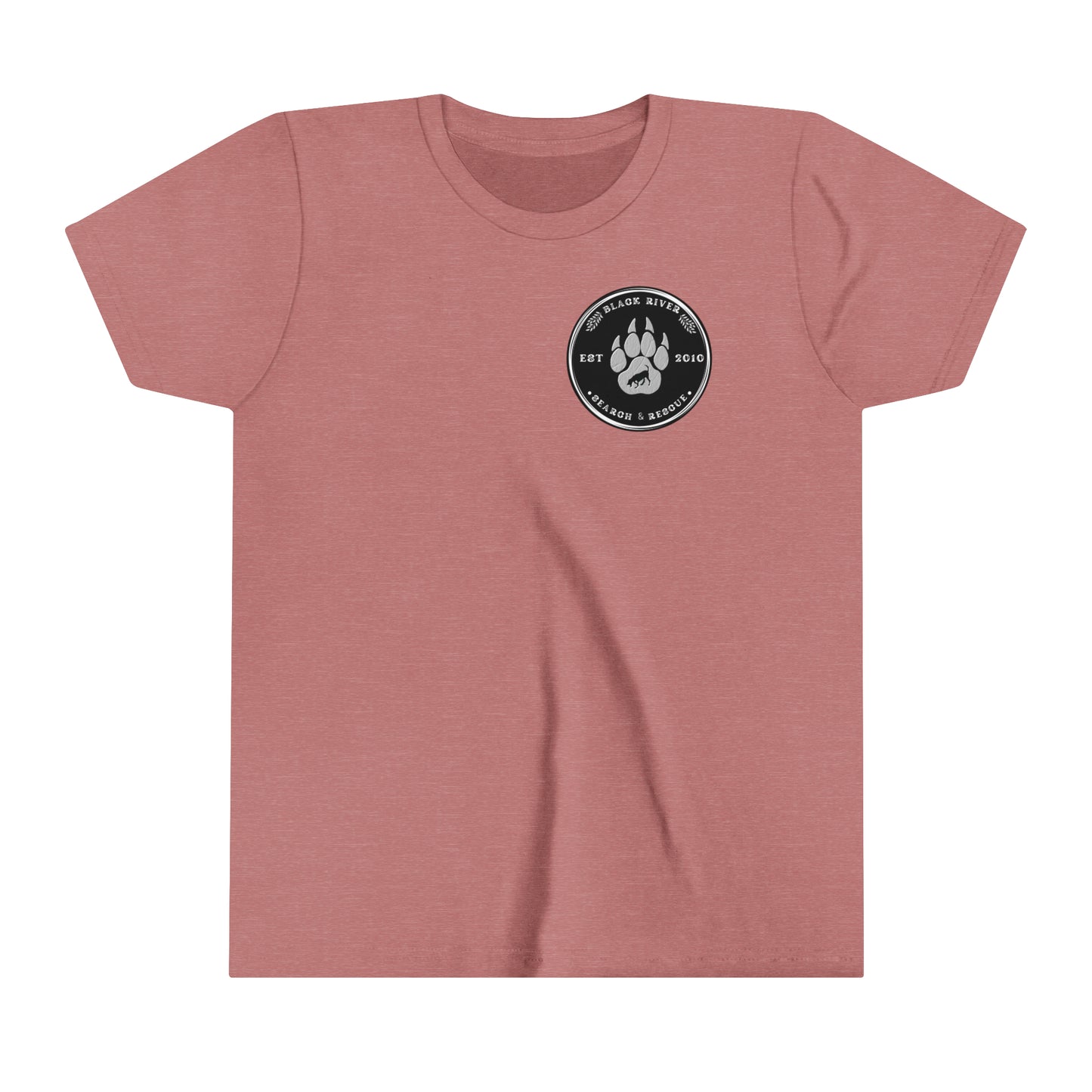 Black River Search & Rescue Black Logo Youth Short Sleeve Tee