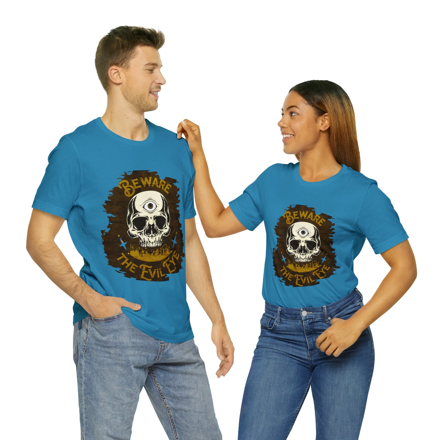 Brown Evil Eye Halloween Shirt, Halloween shirt, Skull Shirt