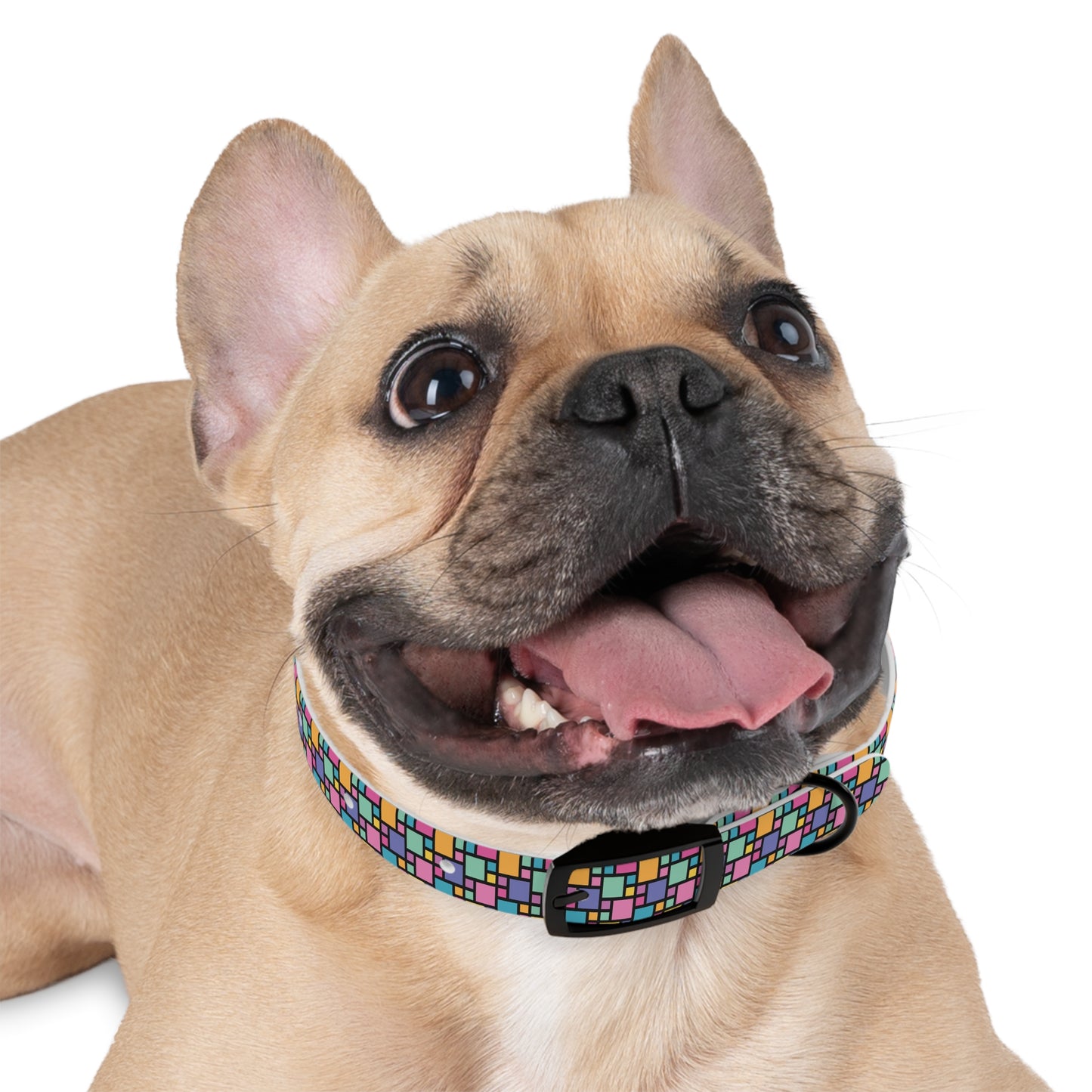 Retro Multicolor Plaid Dog Collar