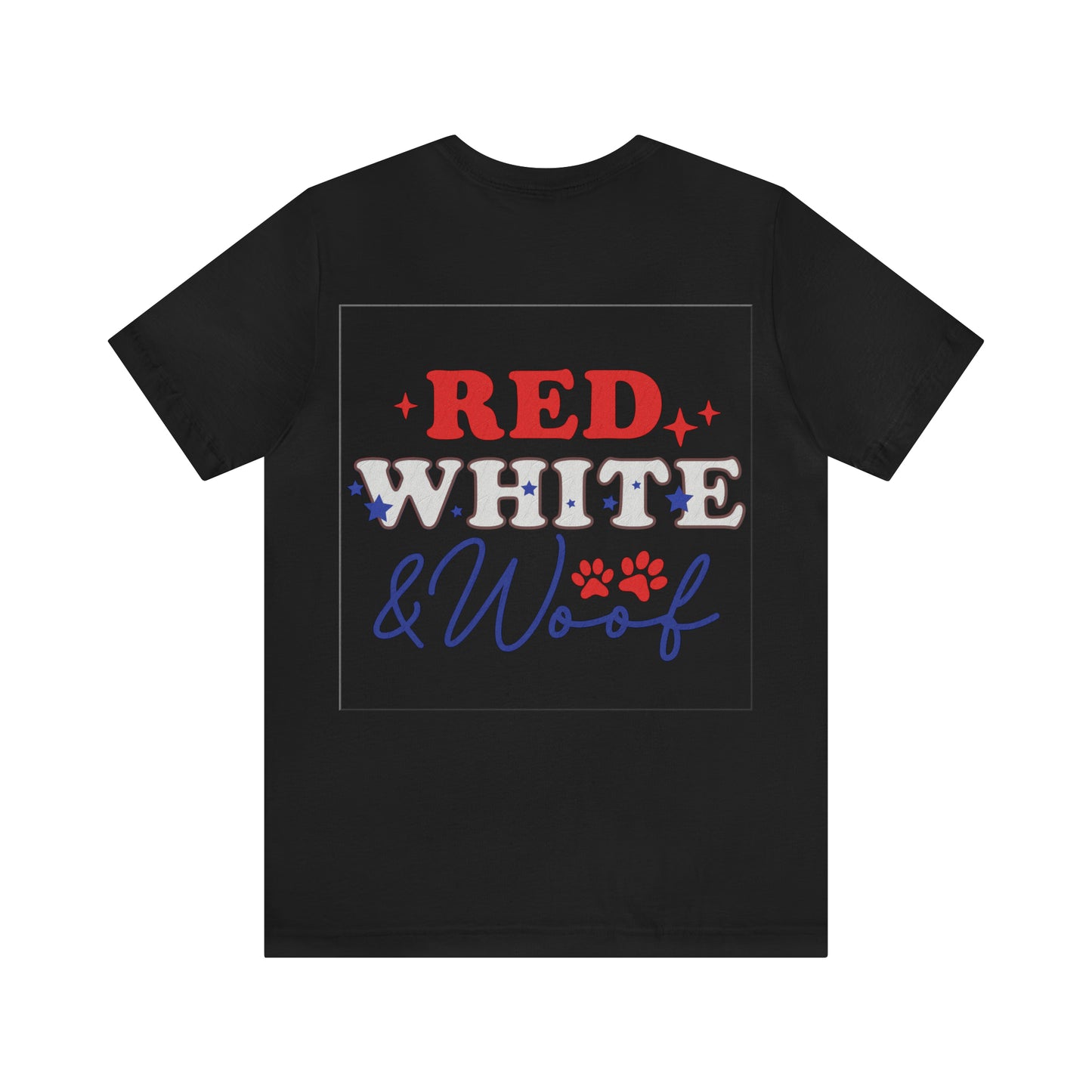 4th of July Pawprint Unisex Jersey Short Sleeve Tee Patriotic American Flag