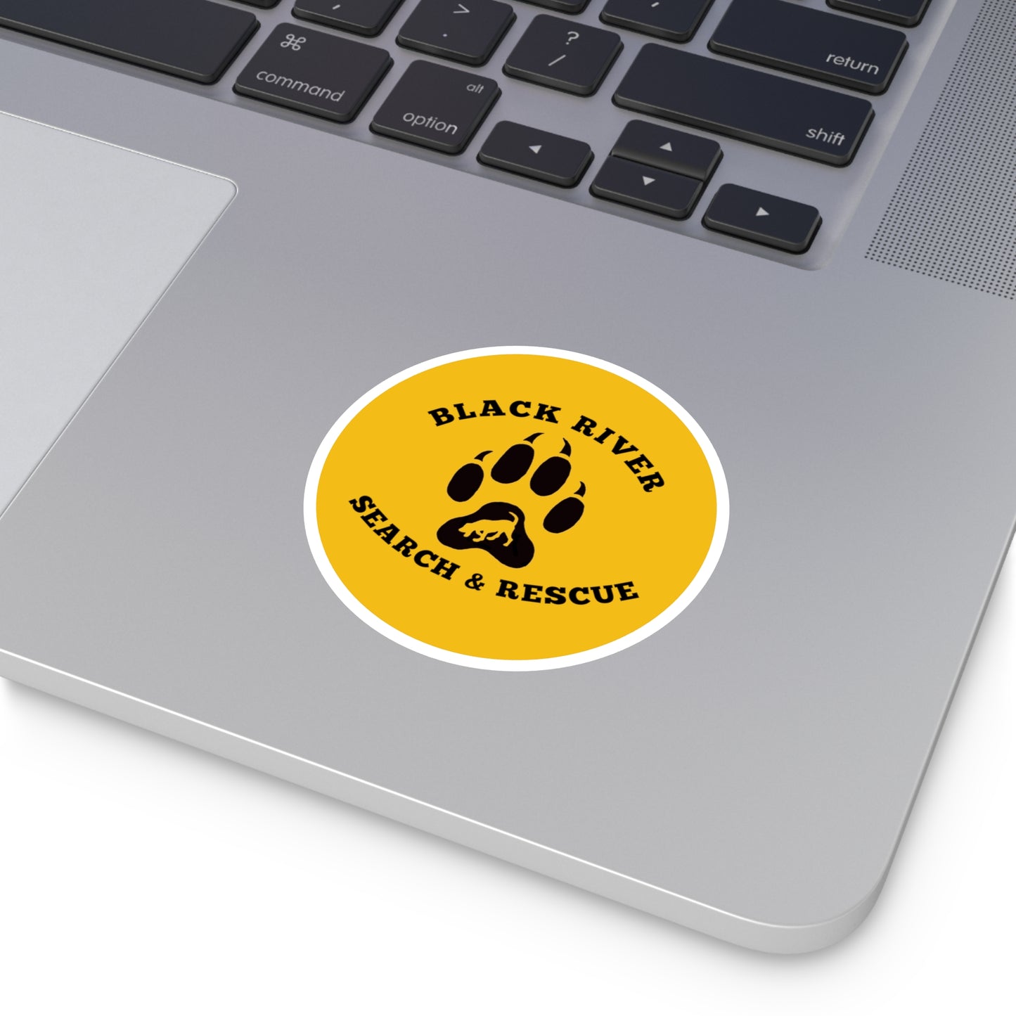 BRSAR Logo Round Stickers, Indoor\Outdoor, Multiple sizes, Yellow