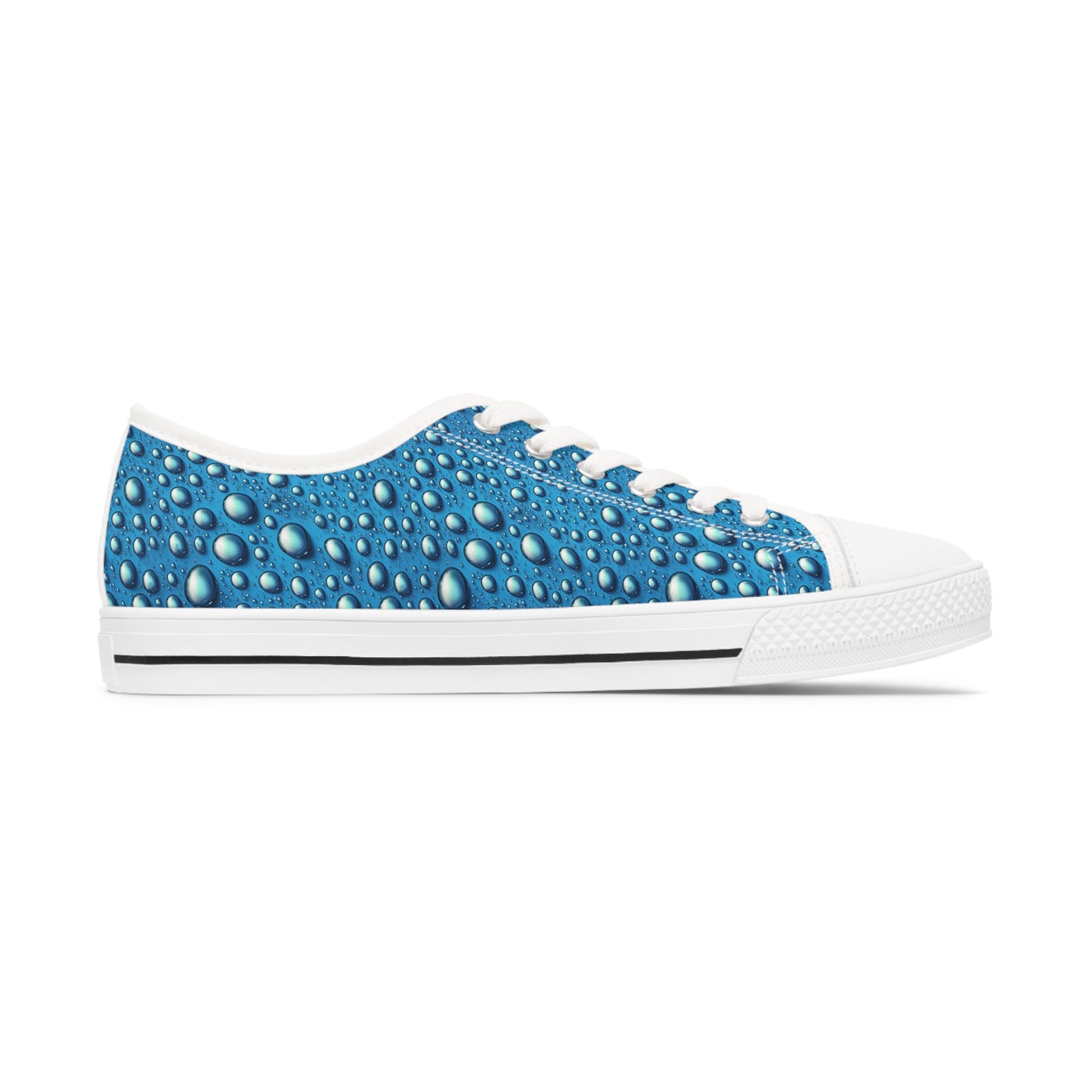 Water Droplet Print Women's Low Top Sneakers