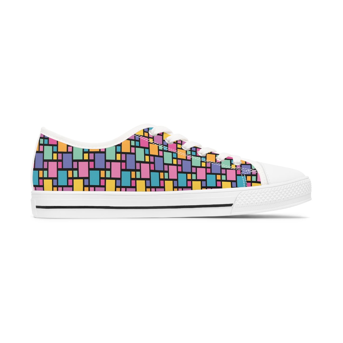 Retro Multicolor checked Women's Low Top Sneakers